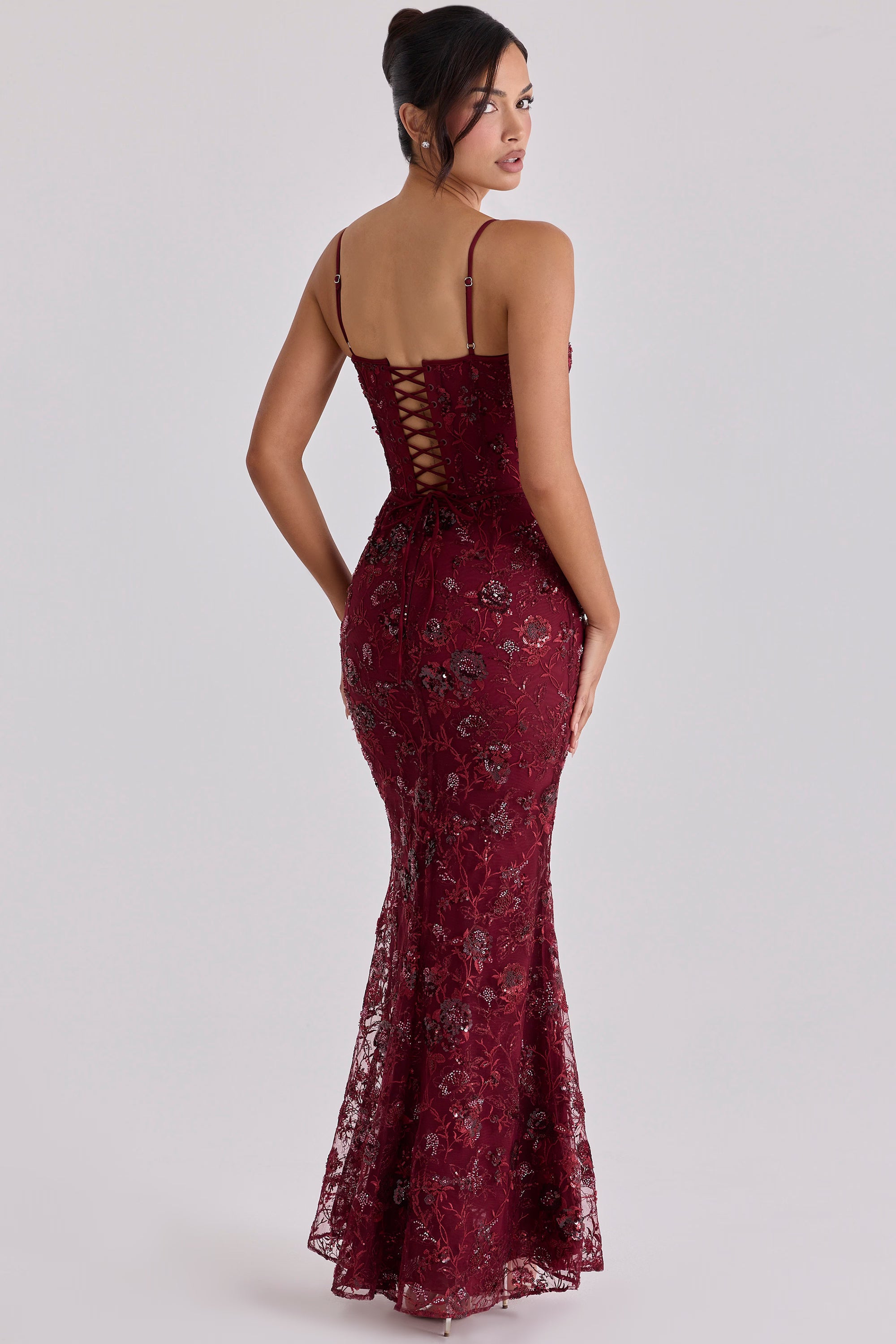Valérinne Naïma Embellished Corset Maxi Dress