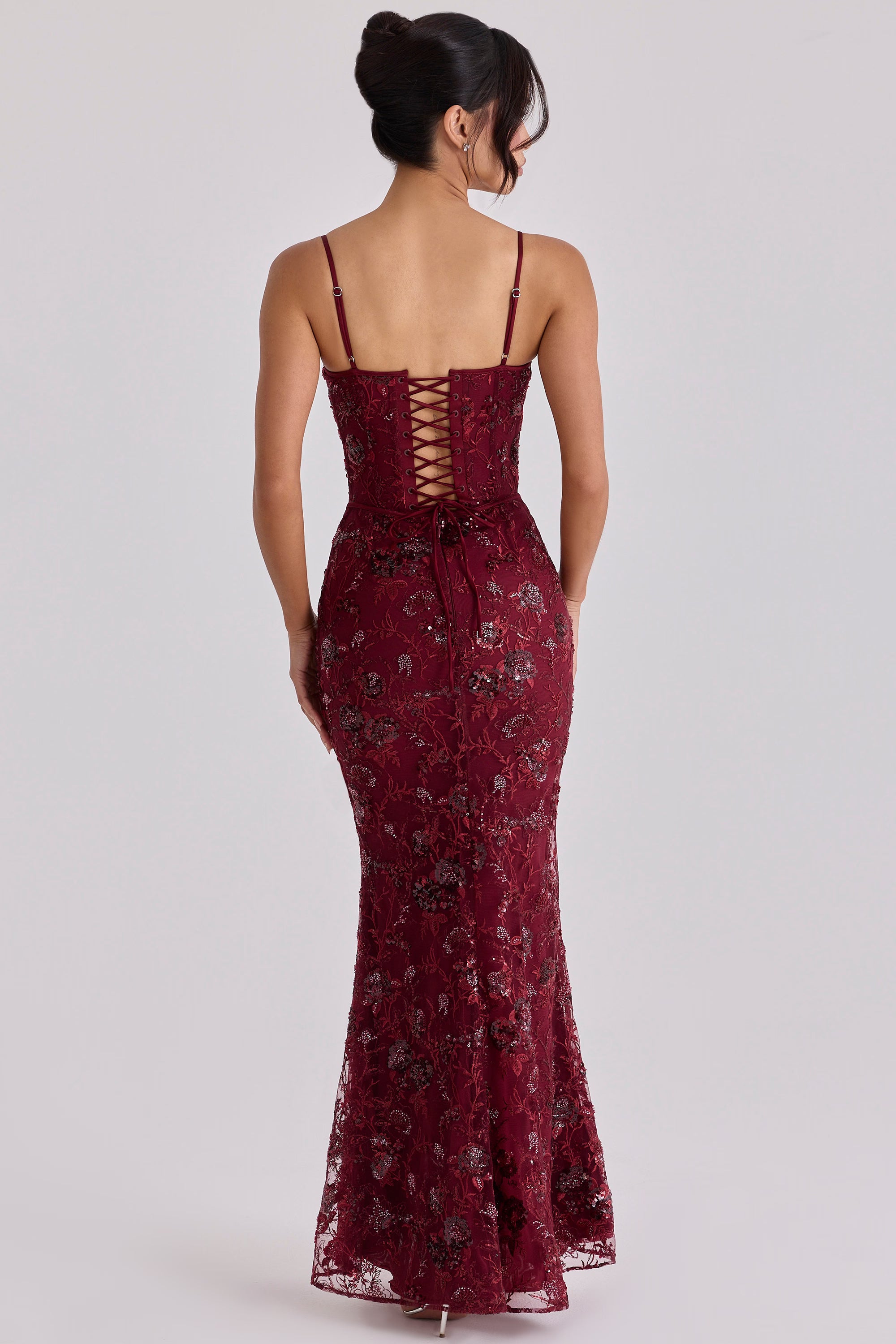 Valérinne Naïma Embellished Corset Maxi Dress