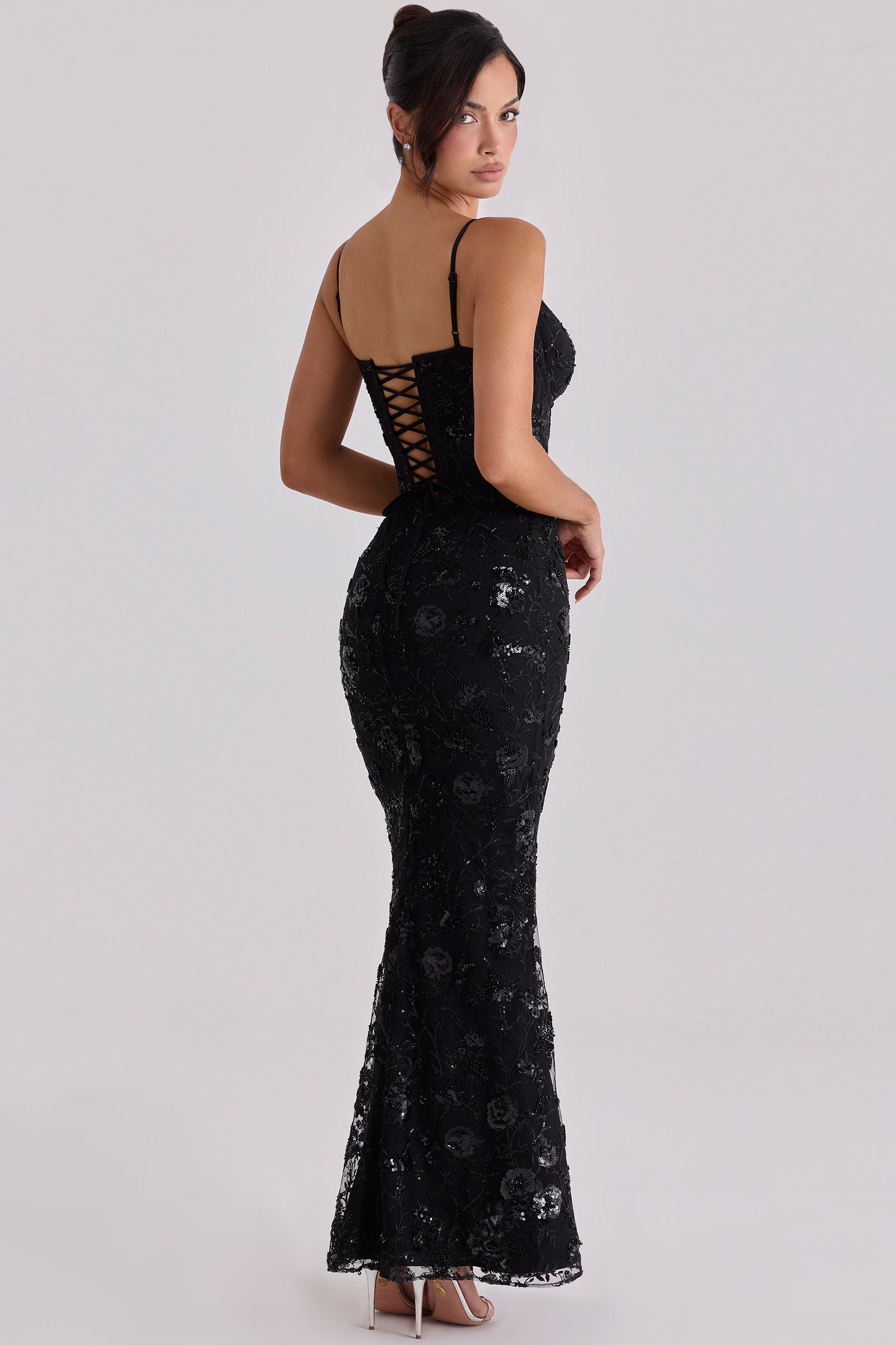Valérinne Naïma Embellished Corset Maxi Dress