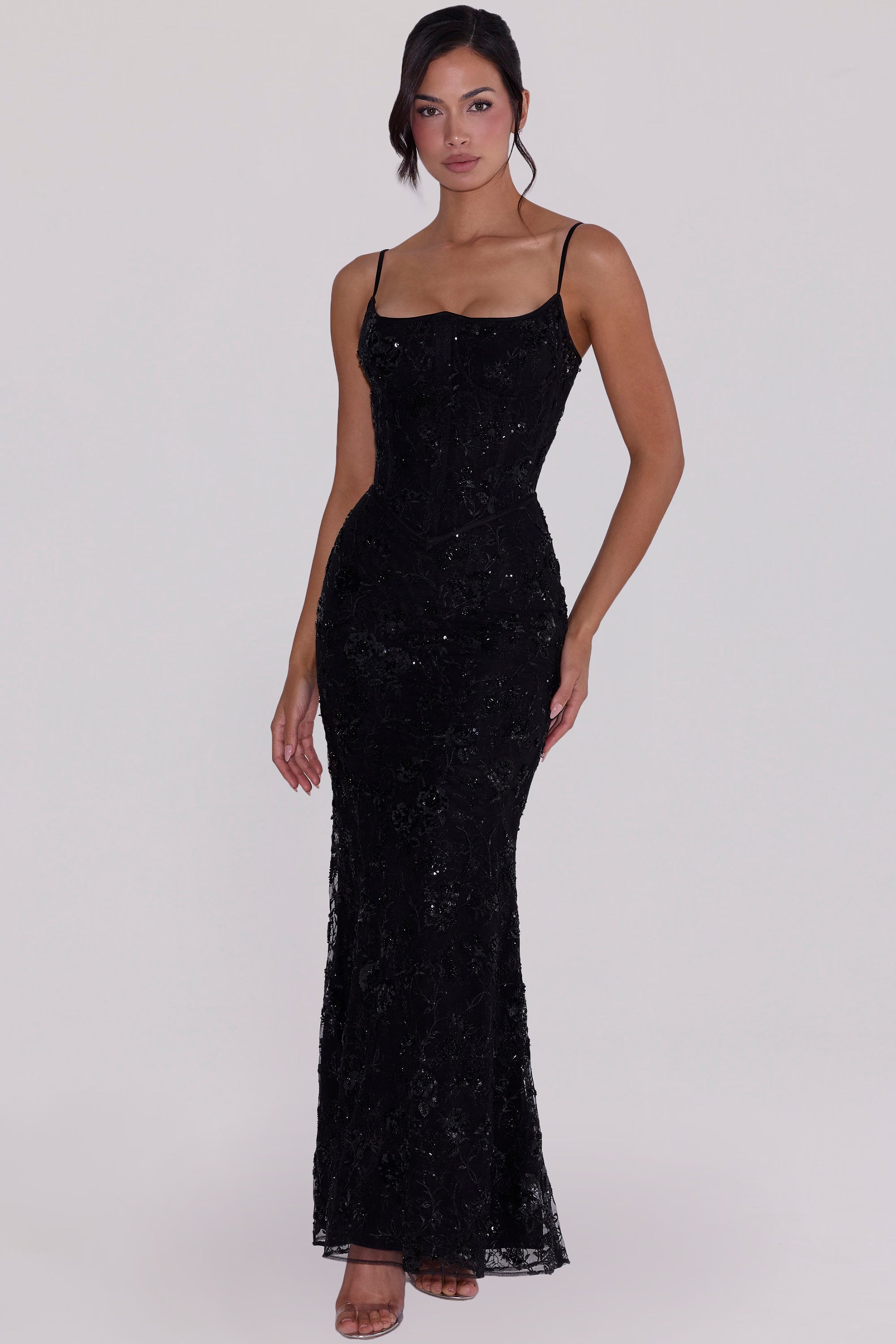 Valérinne Naïma Embellished Corset Maxi Dress