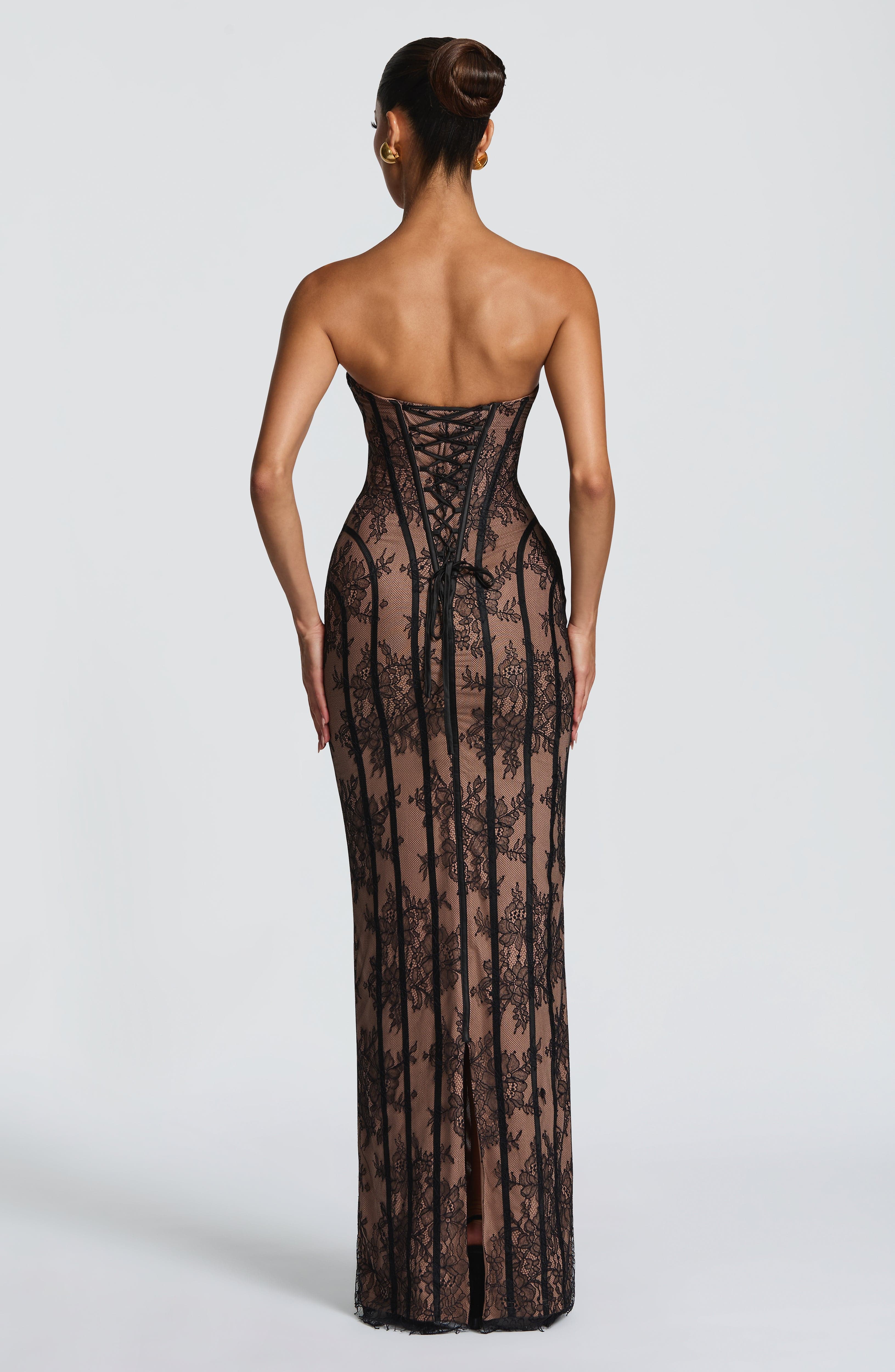Valérinne Lace Corset Maxi Dress