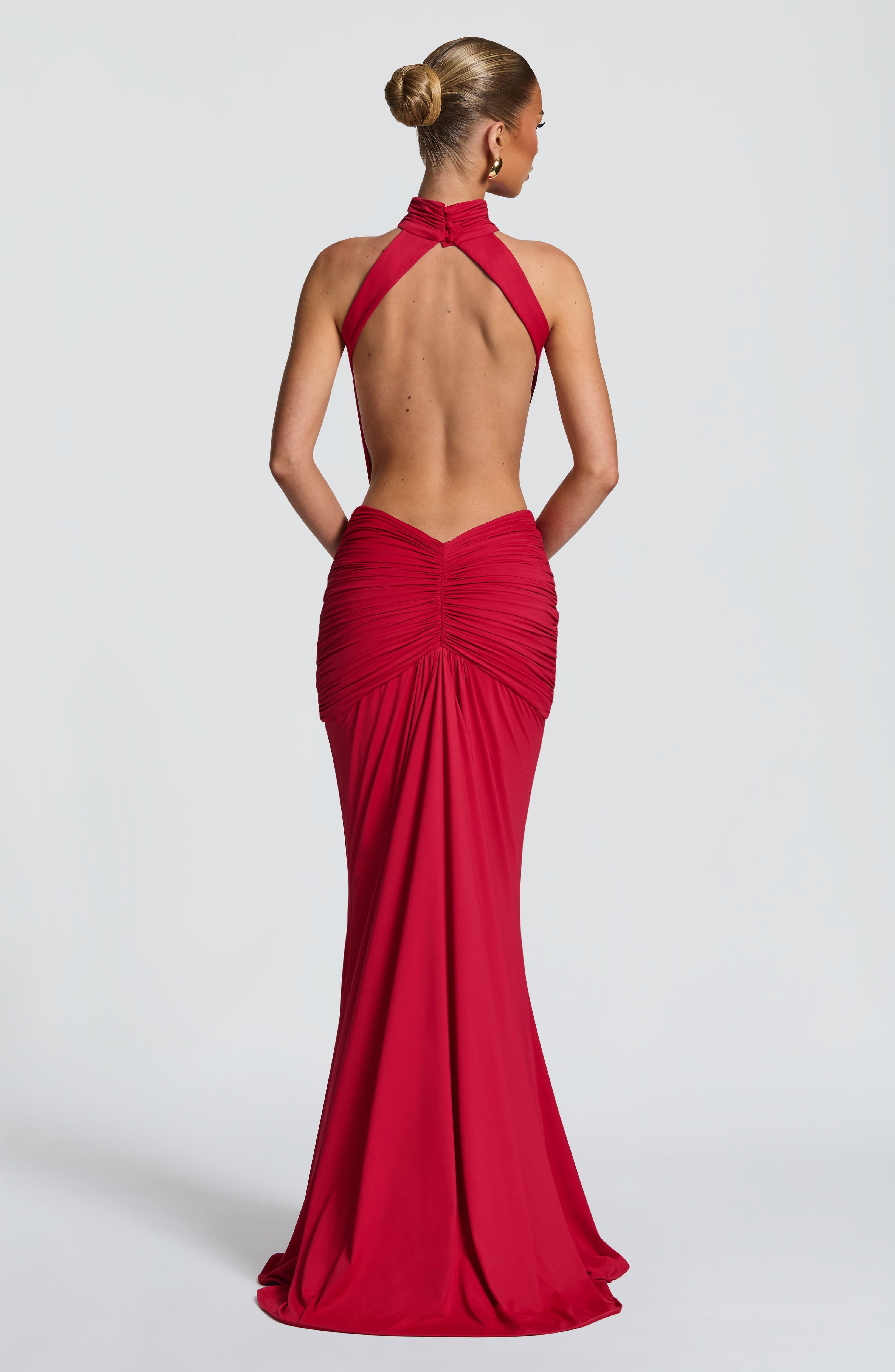 Valérinne Thaléa Ruched Cutout Maxi Dress