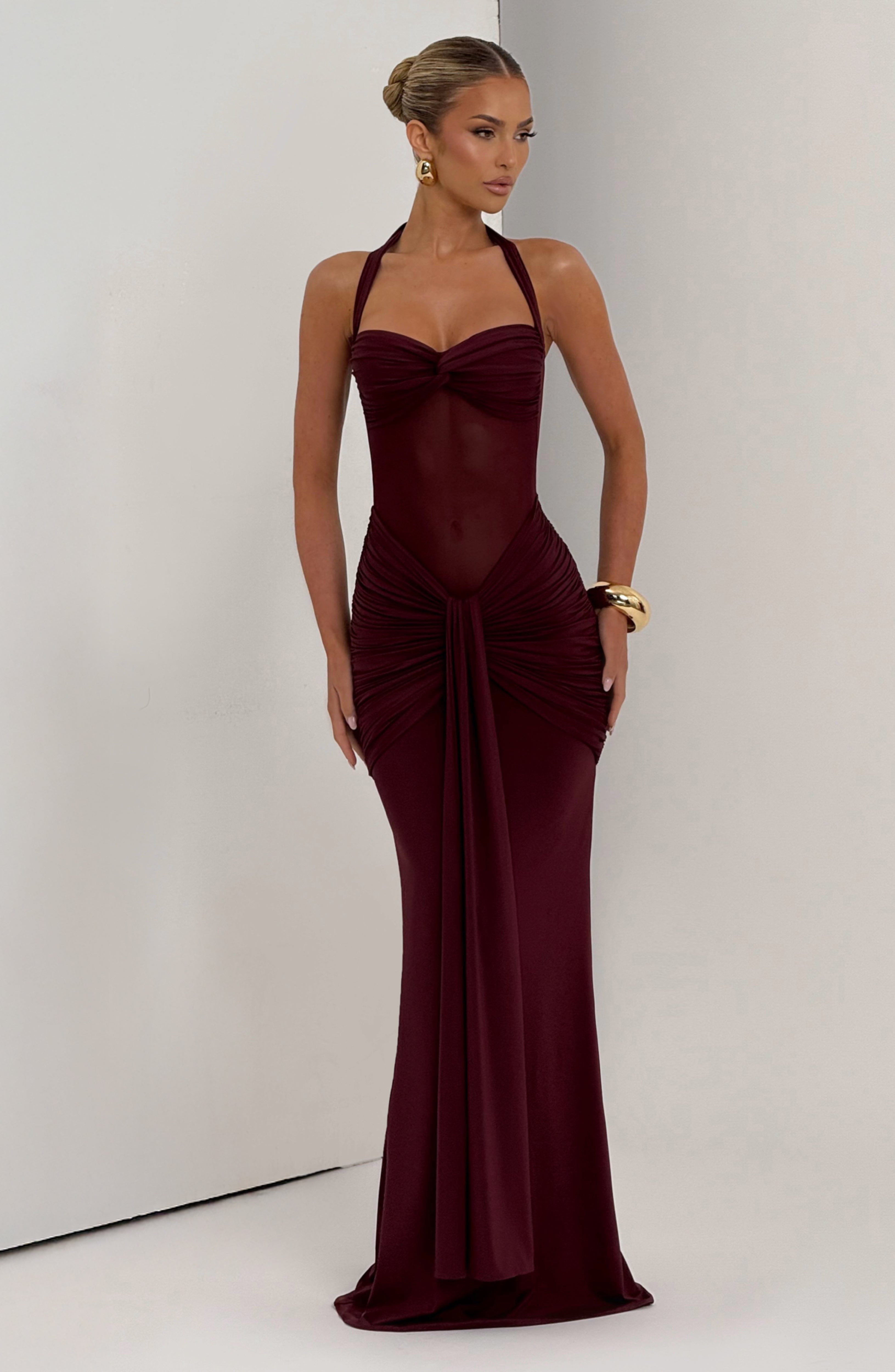 Valérinne Vixen Halter Maxi Dress