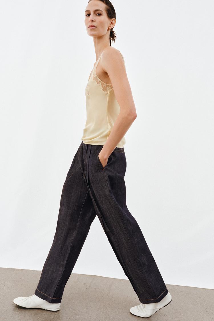 Valérinne Satin Lace Detail Top