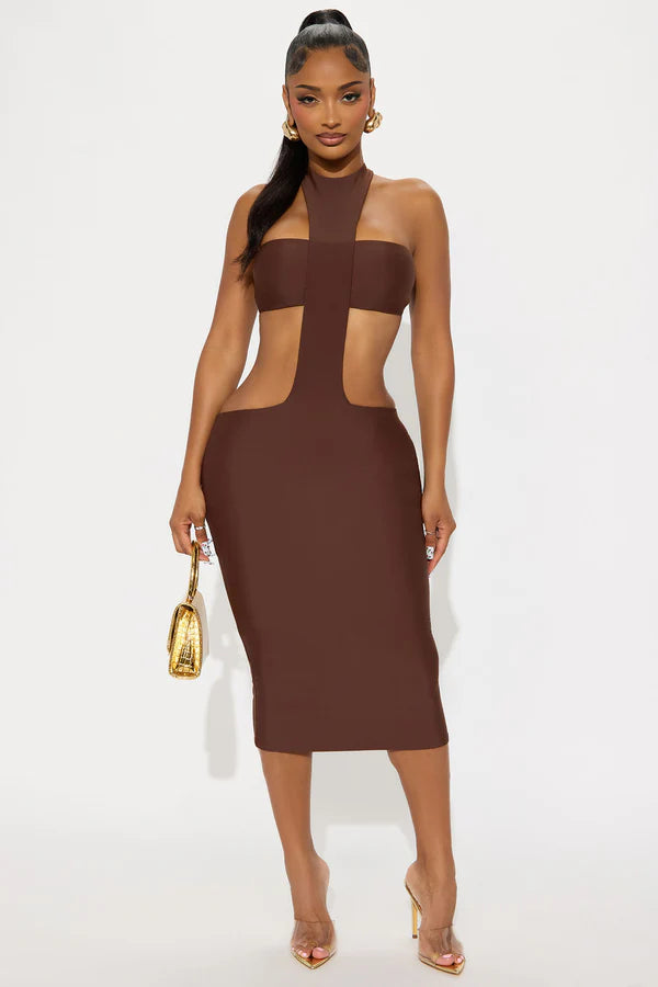 Valérinne Kaia Double-Lined Midi Dress