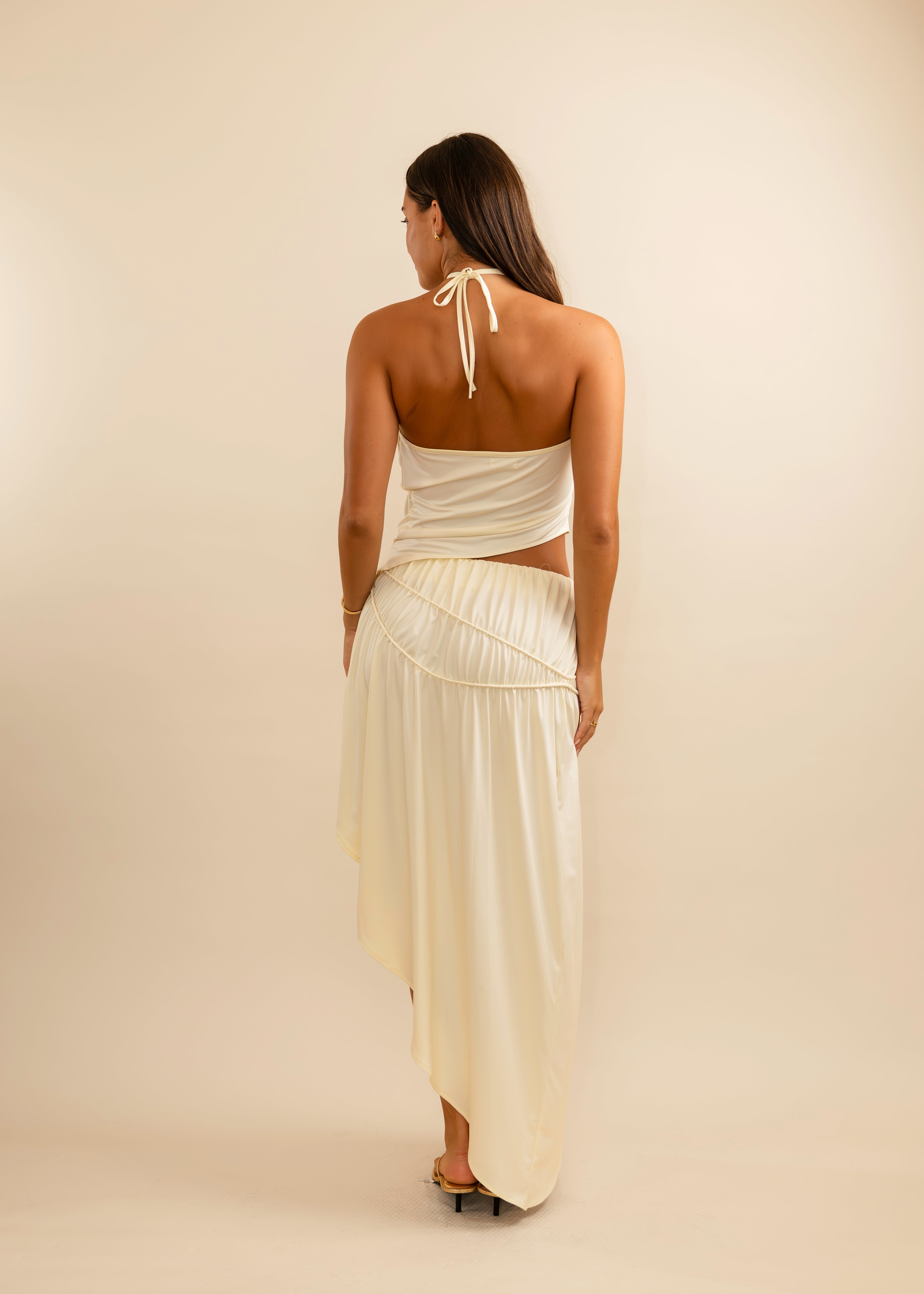 Valérinne Fleur Asymmetric Midi Skirt