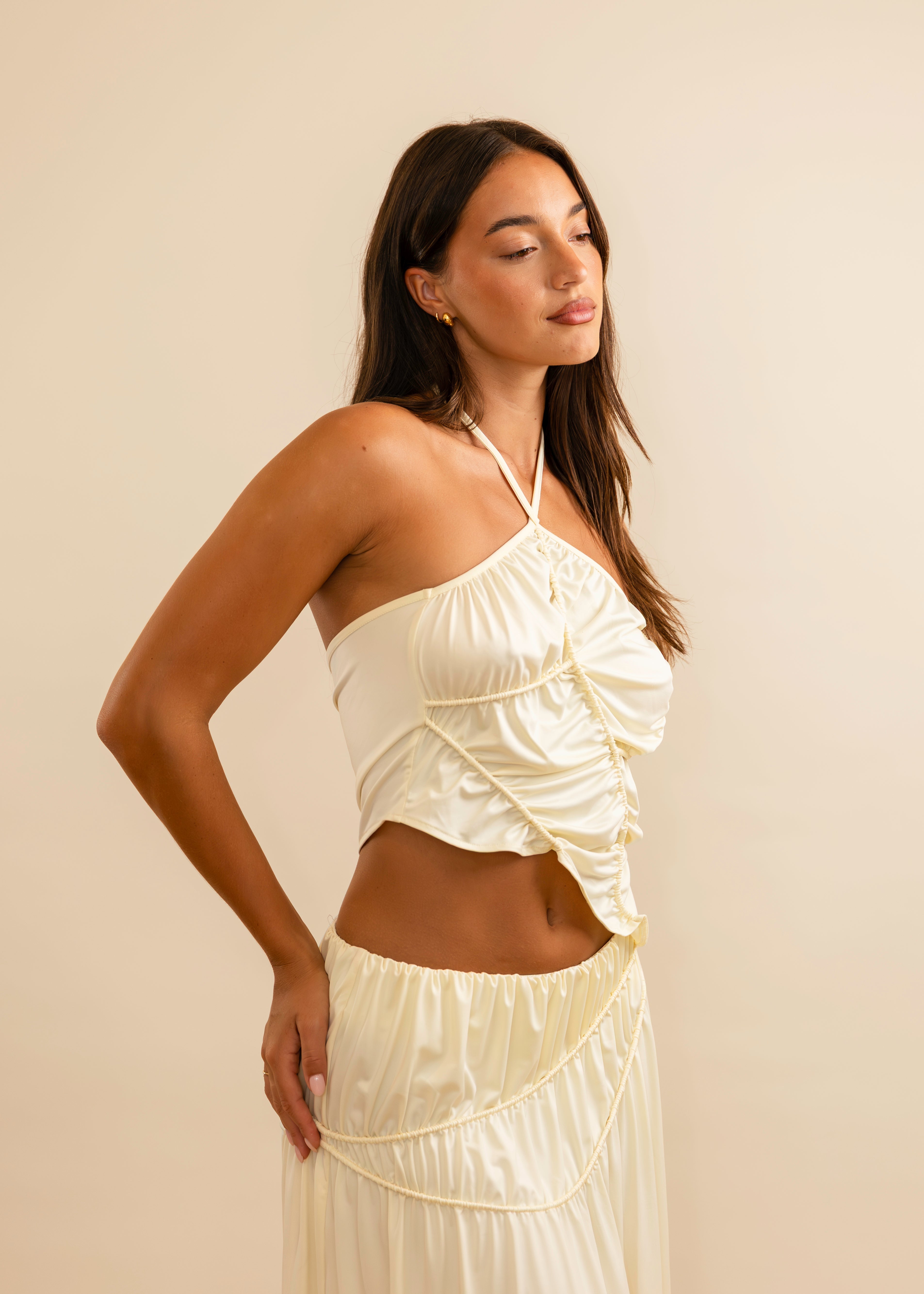 Valérinne Fleur Asymmetric Halter Top