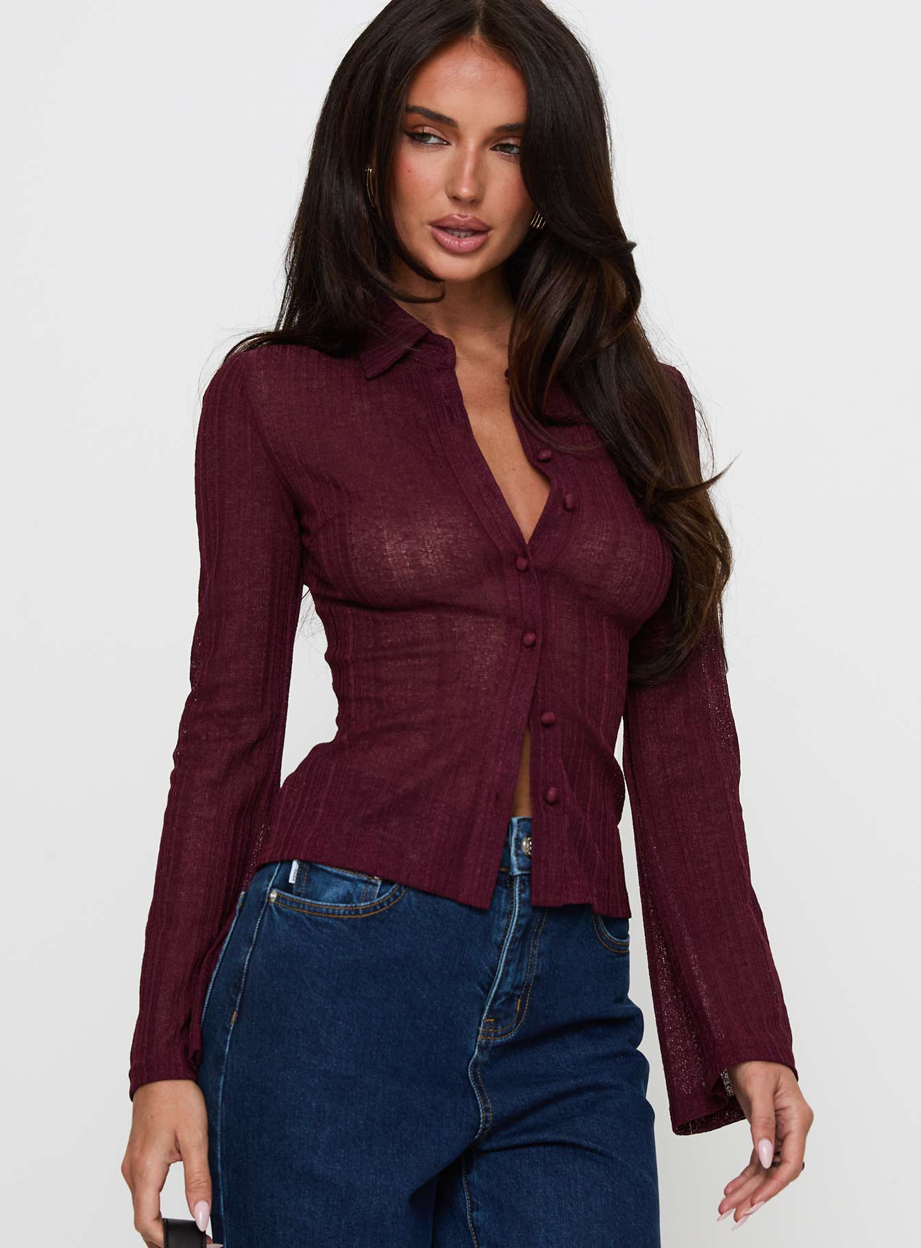 Valérinne Somnia Sheer Long Sleeve Top