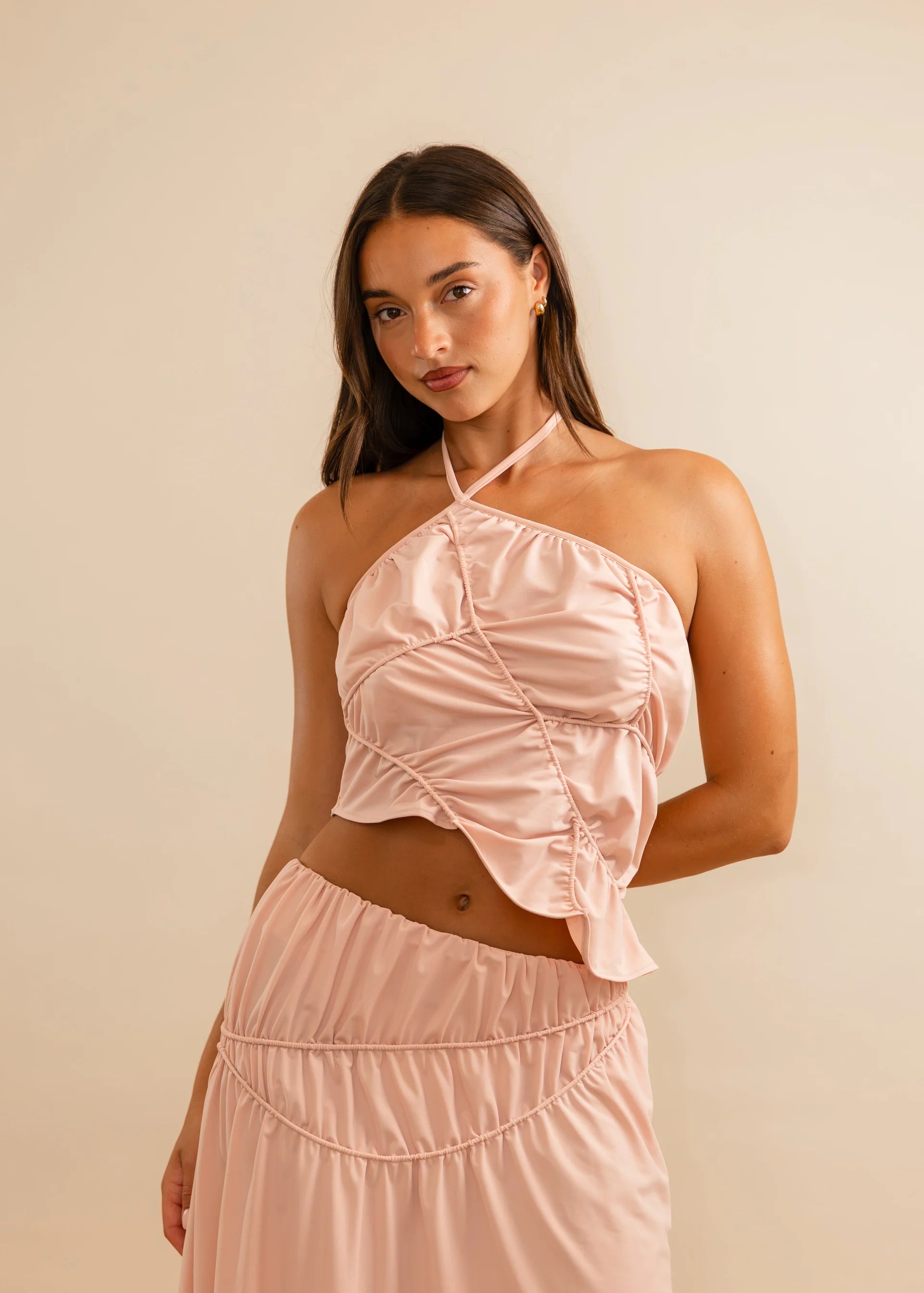 Valérinne Fleur Asymmetric Halter Top