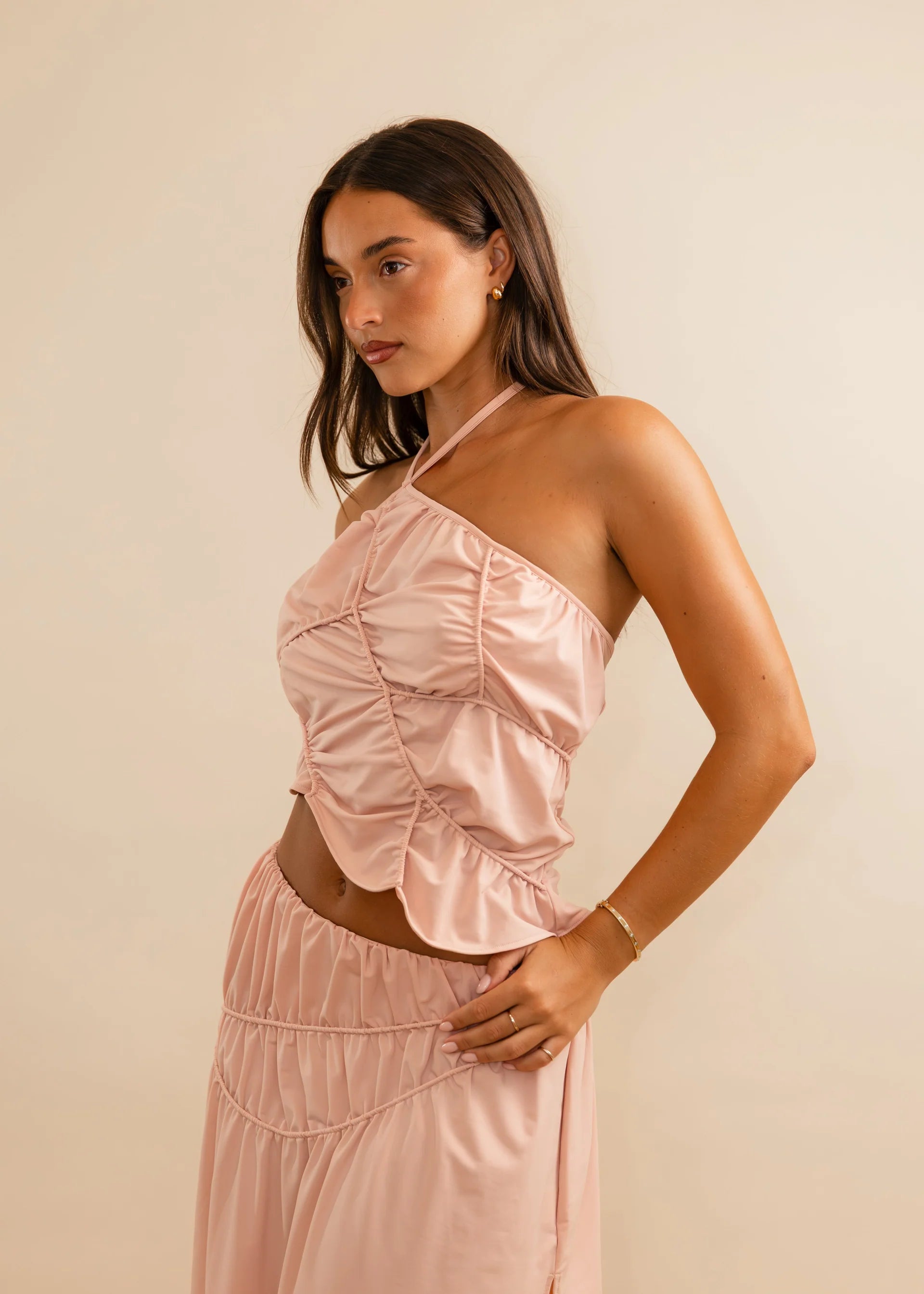 Valérinne Fleur Asymmetric Halter Top