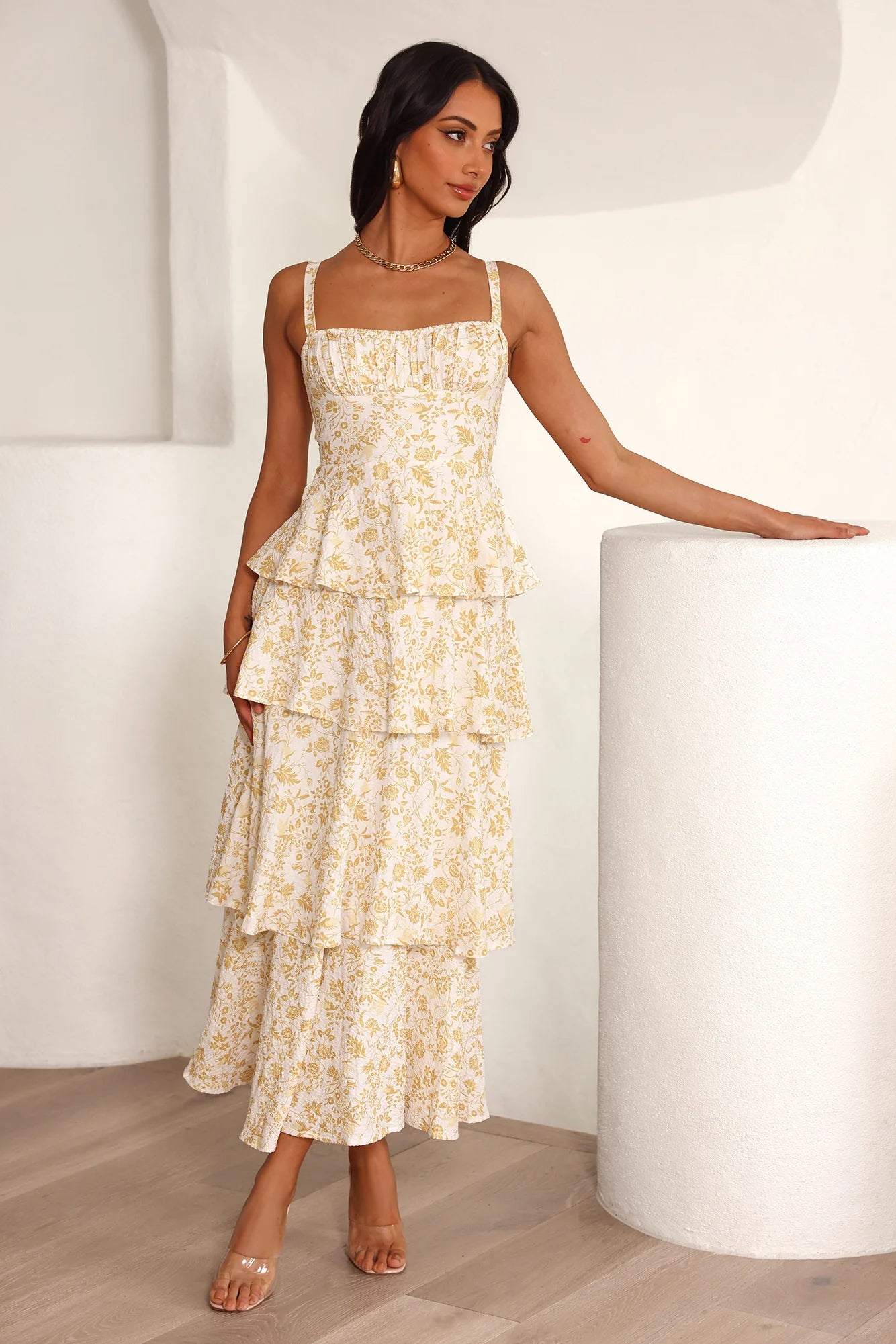 Valérinne Floréa Open-Back Maxi Dress