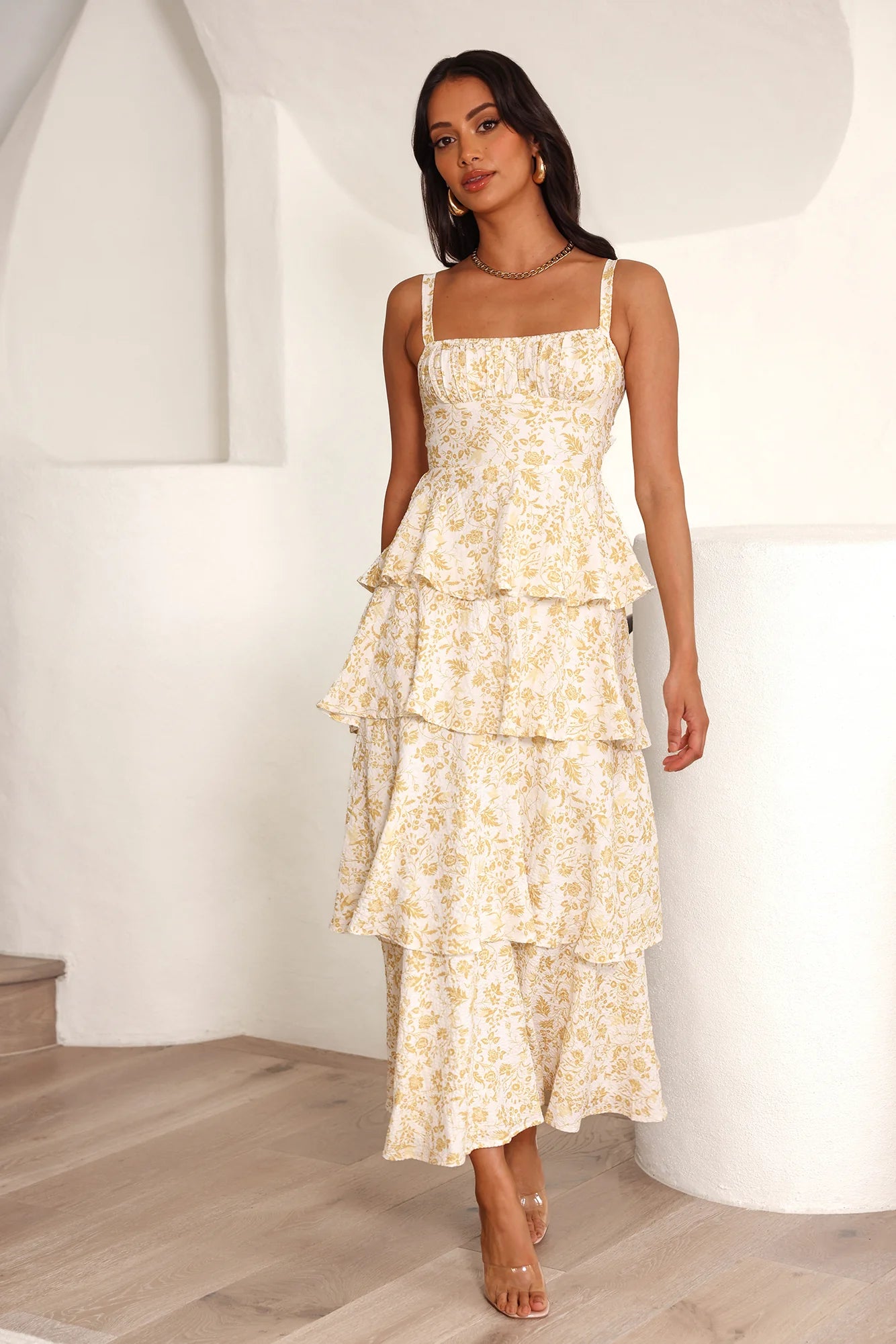 Valérinne Floréa Open-Back Maxi Dress