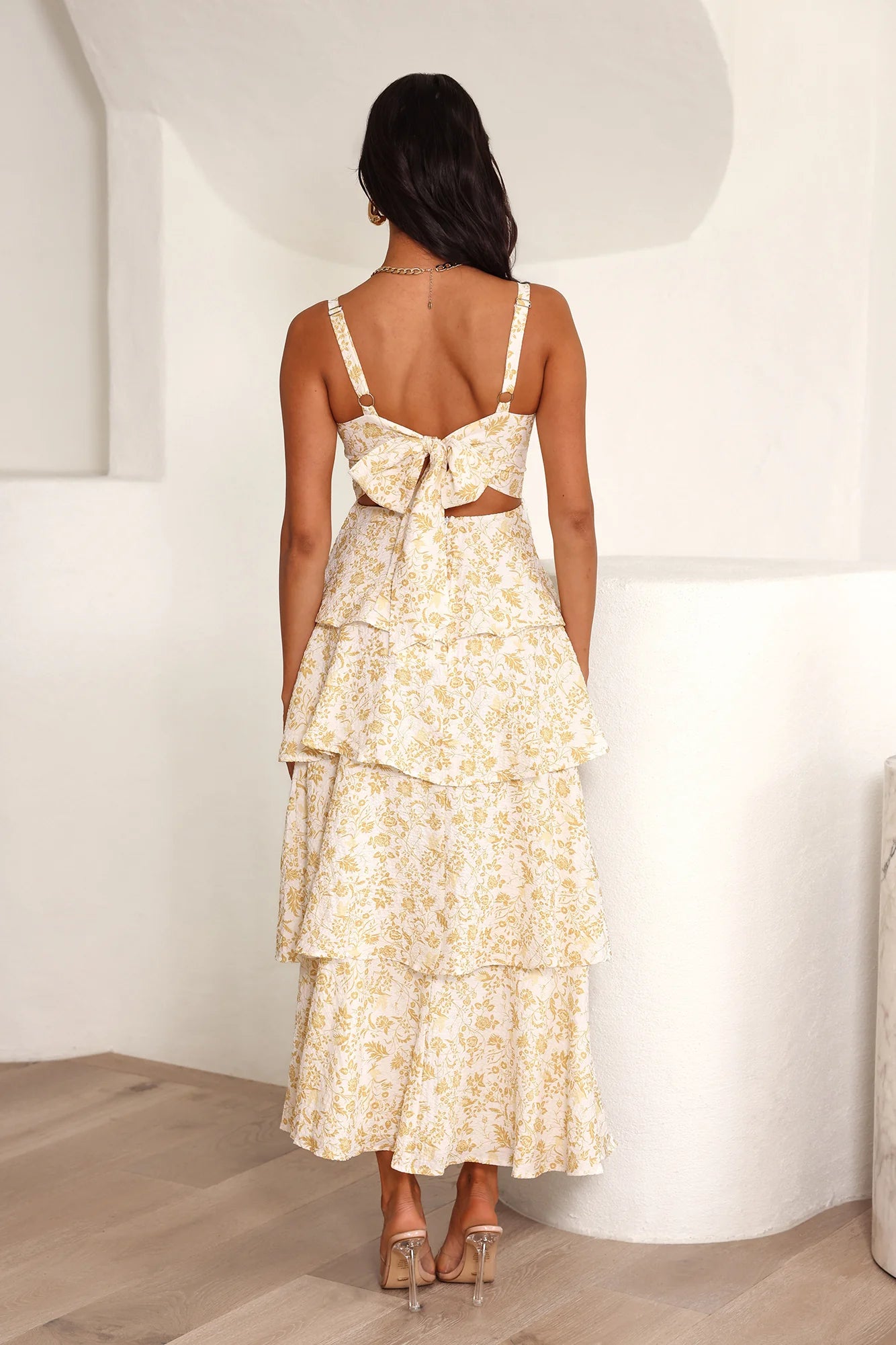Valérinne Floréa Open-Back Maxi Dress