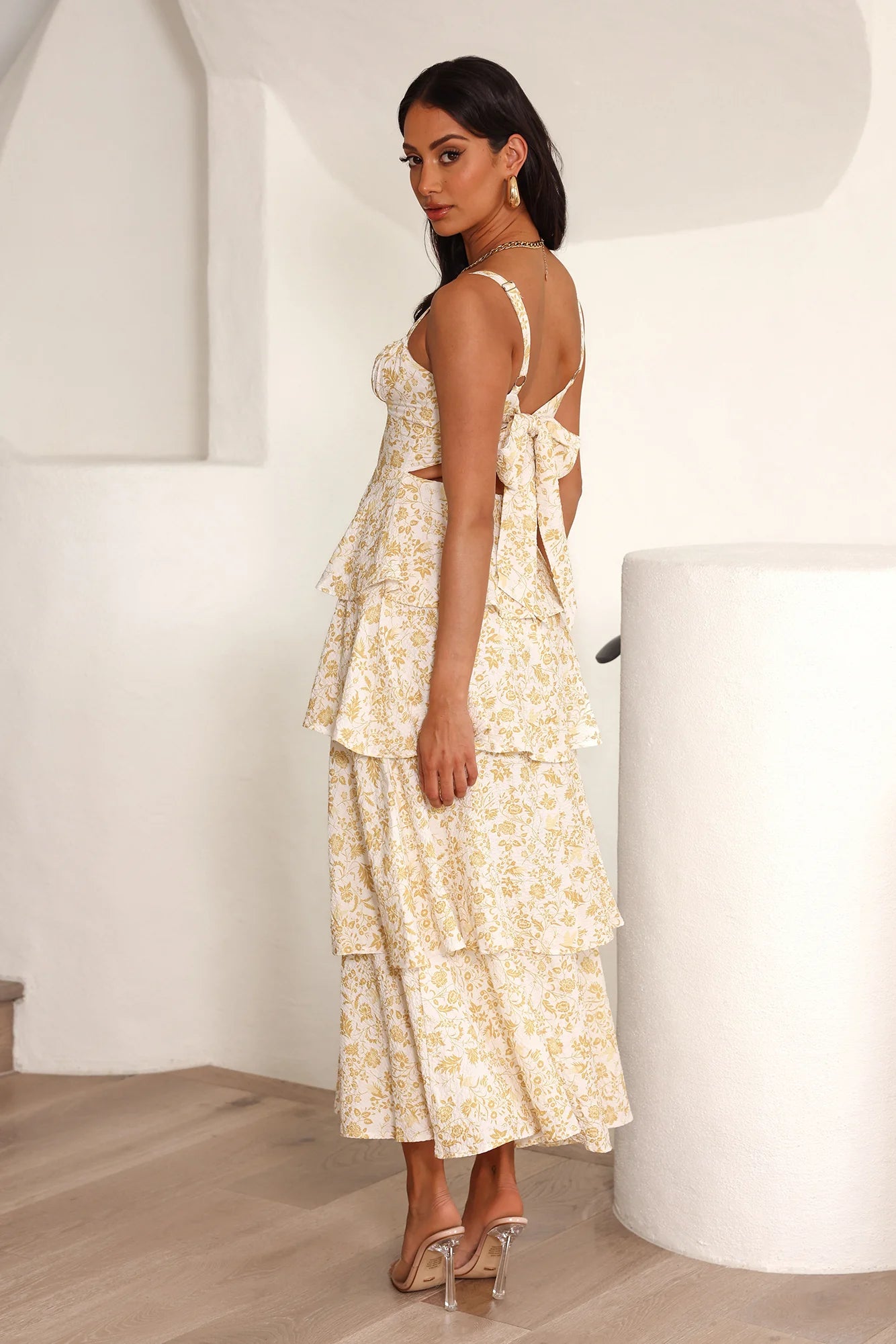 Valérinne Floréa Open-Back Maxi Dress