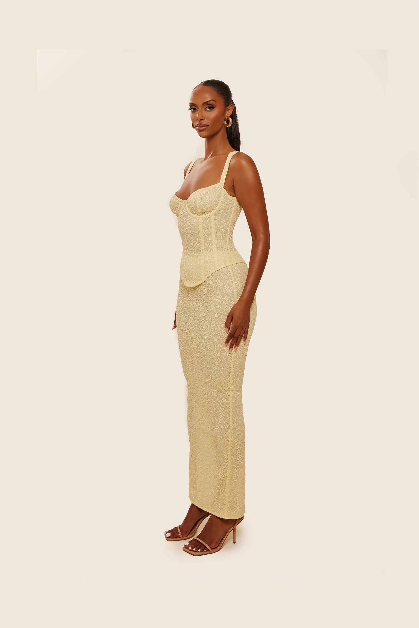 Valérinne Lace Corset Maxi Set