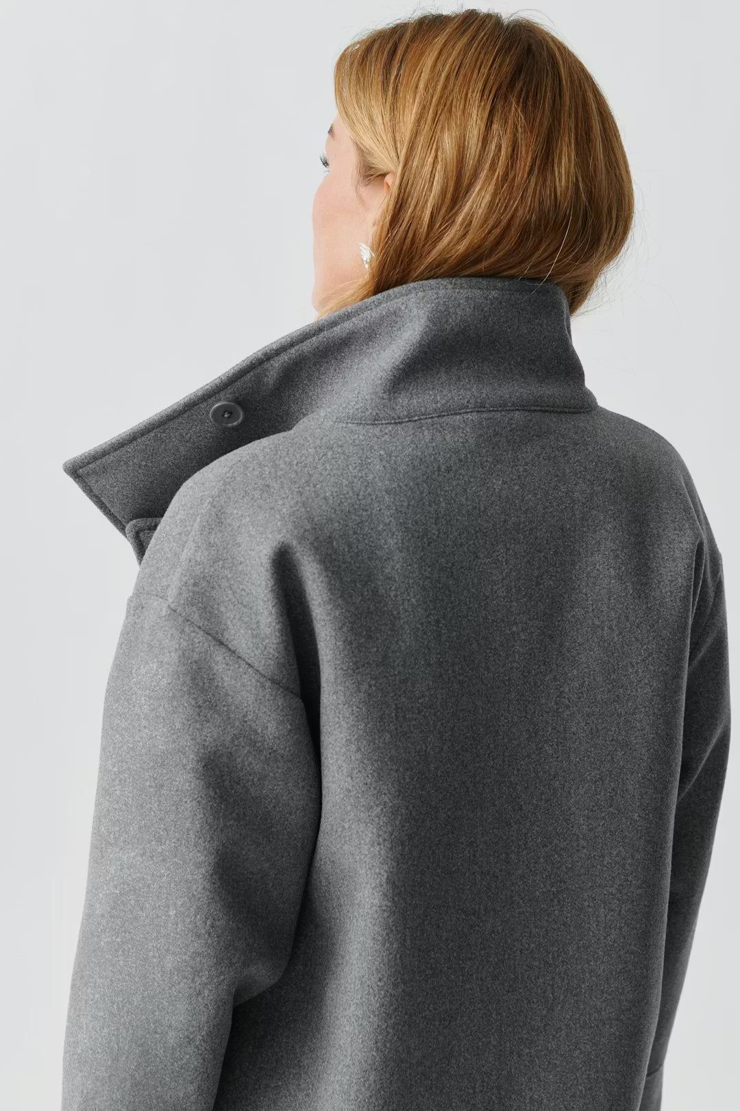 Valérinne Marin High-Neck Short Coat