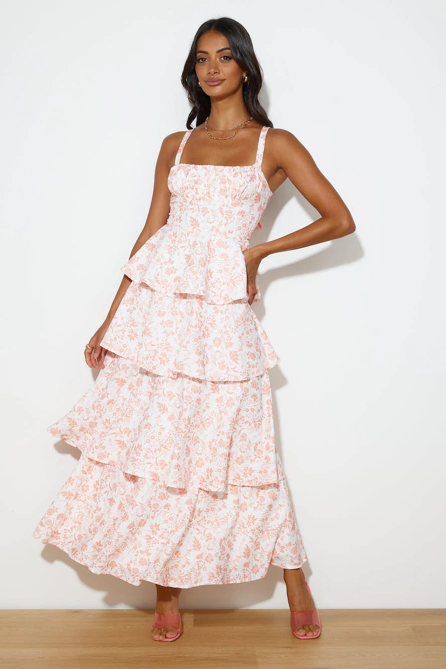 Valérinne Floréa Open-Back Maxi Dress