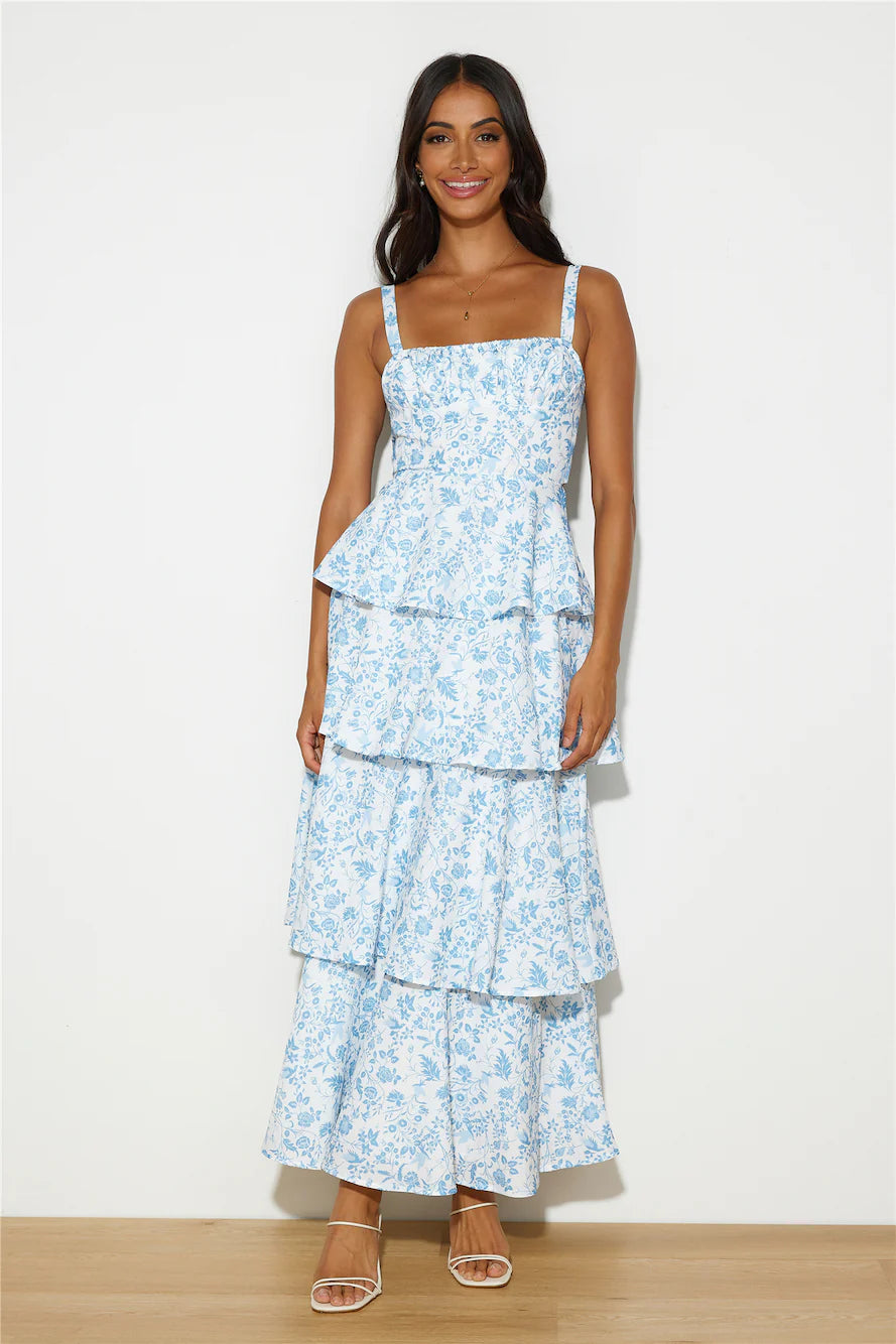 Valérinne Floréa Open-Back Maxi Dress