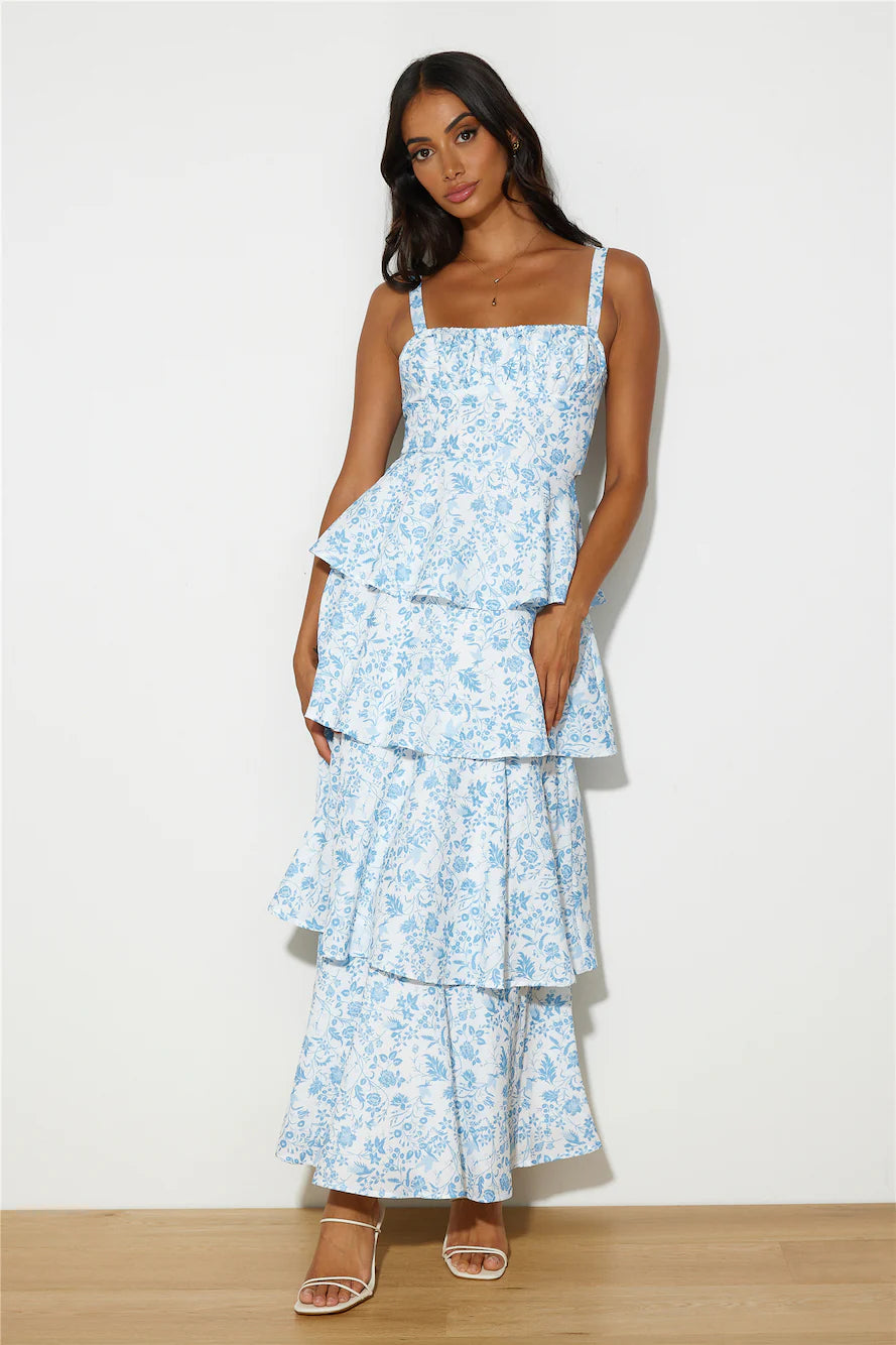 Valérinne Floréa Open-Back Maxi Dress