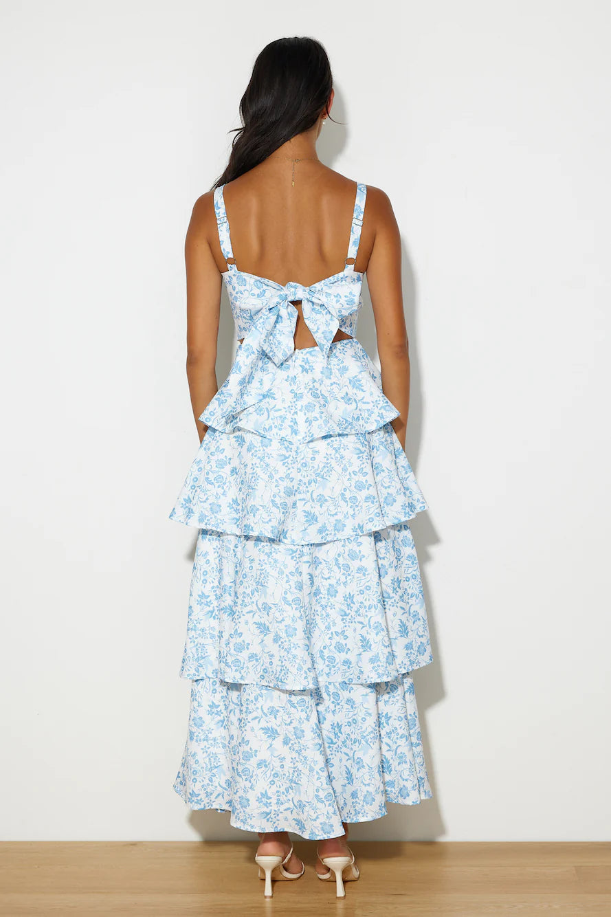 Valérinne Floréa Open-Back Maxi Dress