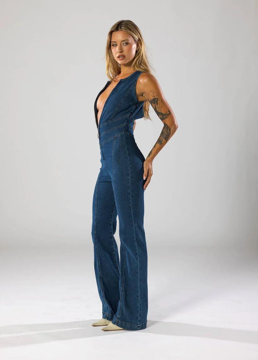Valérinne Heartthrob Flare Jumpsuit