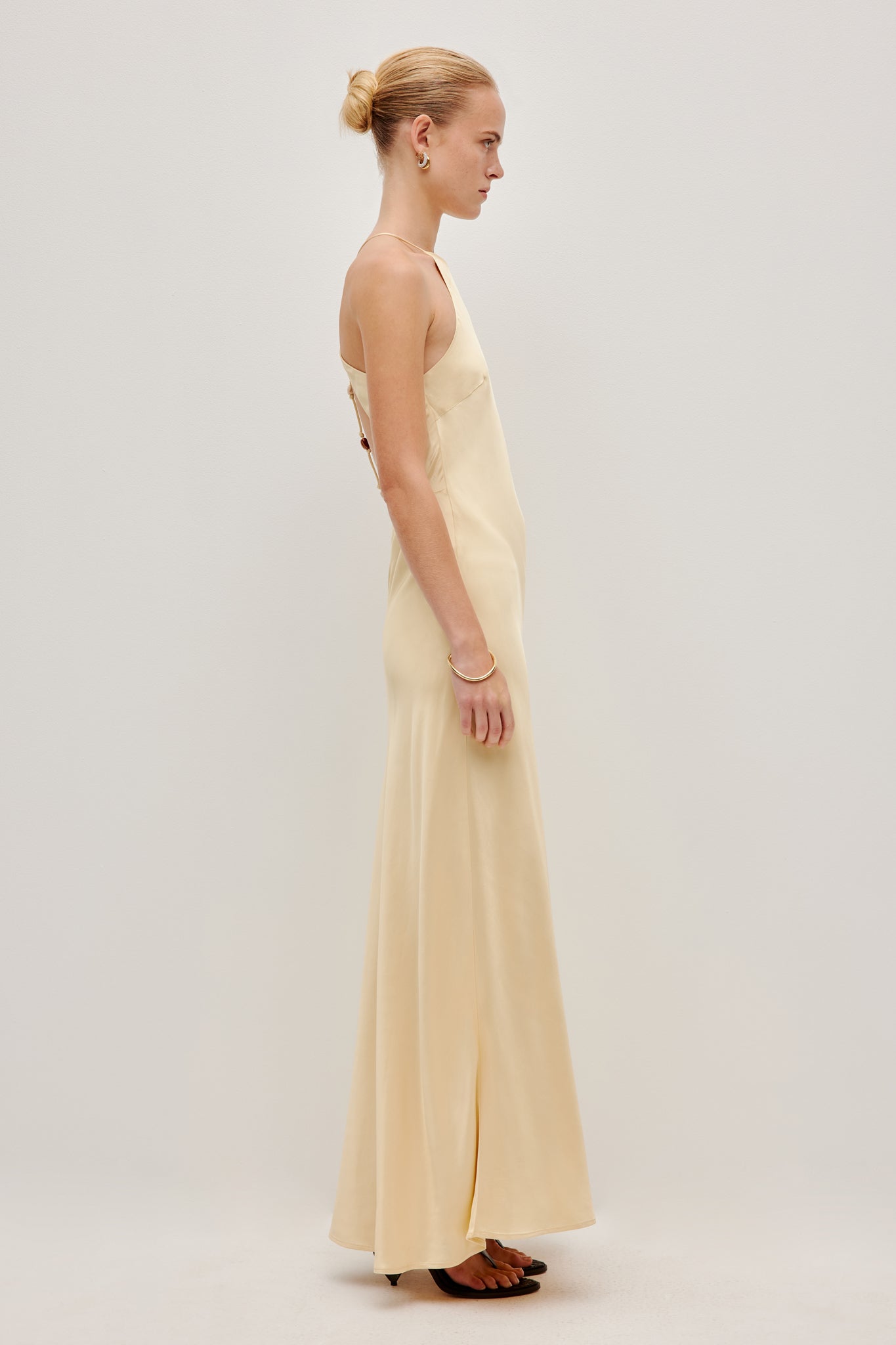 Valérinne Isadora Beaded Halter Maxi Dress