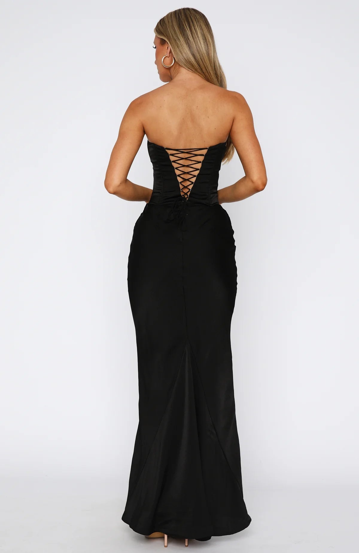 Valérinne Amora Draped Corset Maxi Dress