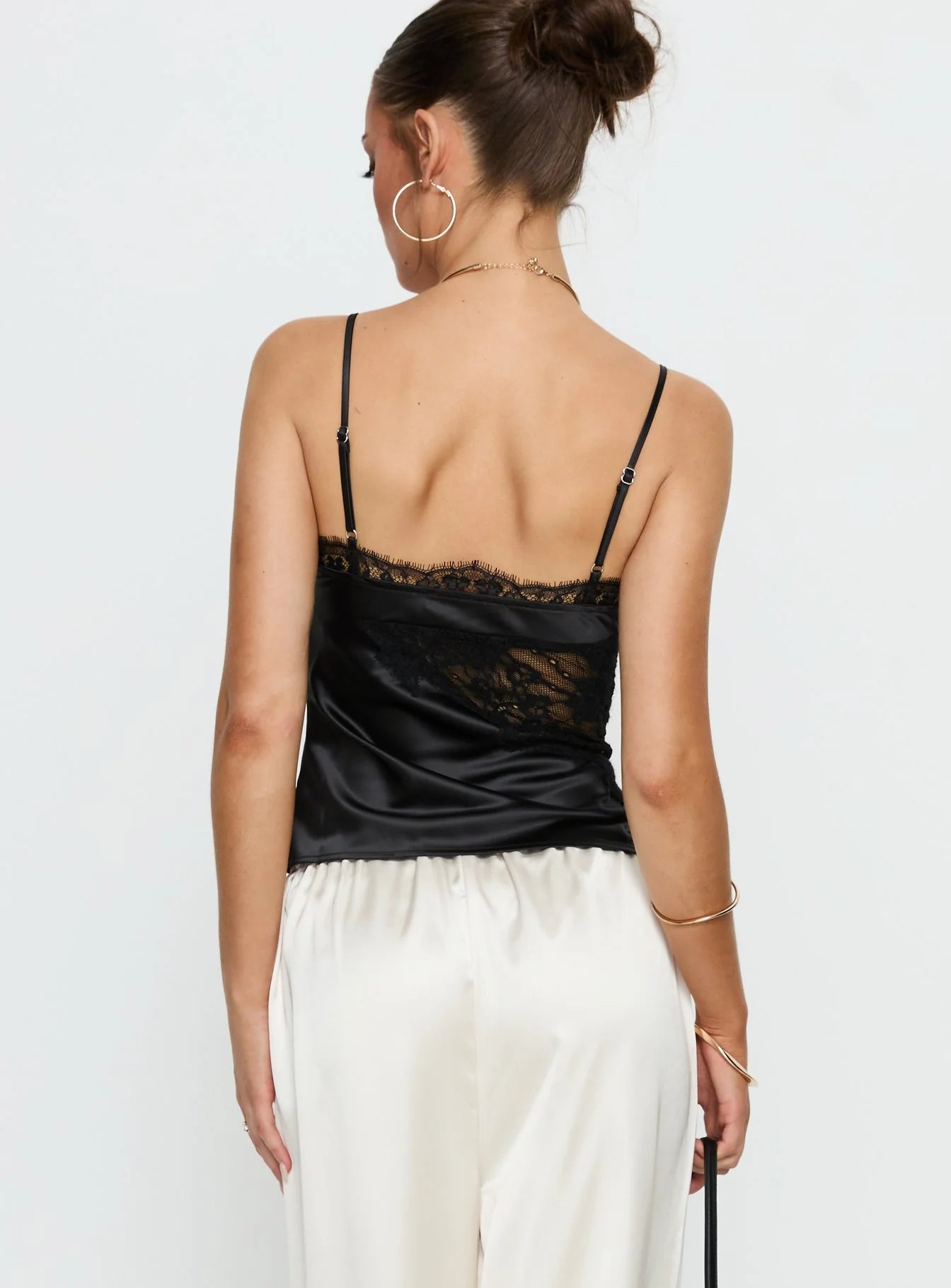 Valérinne Anoria Lace Satin Cami Top