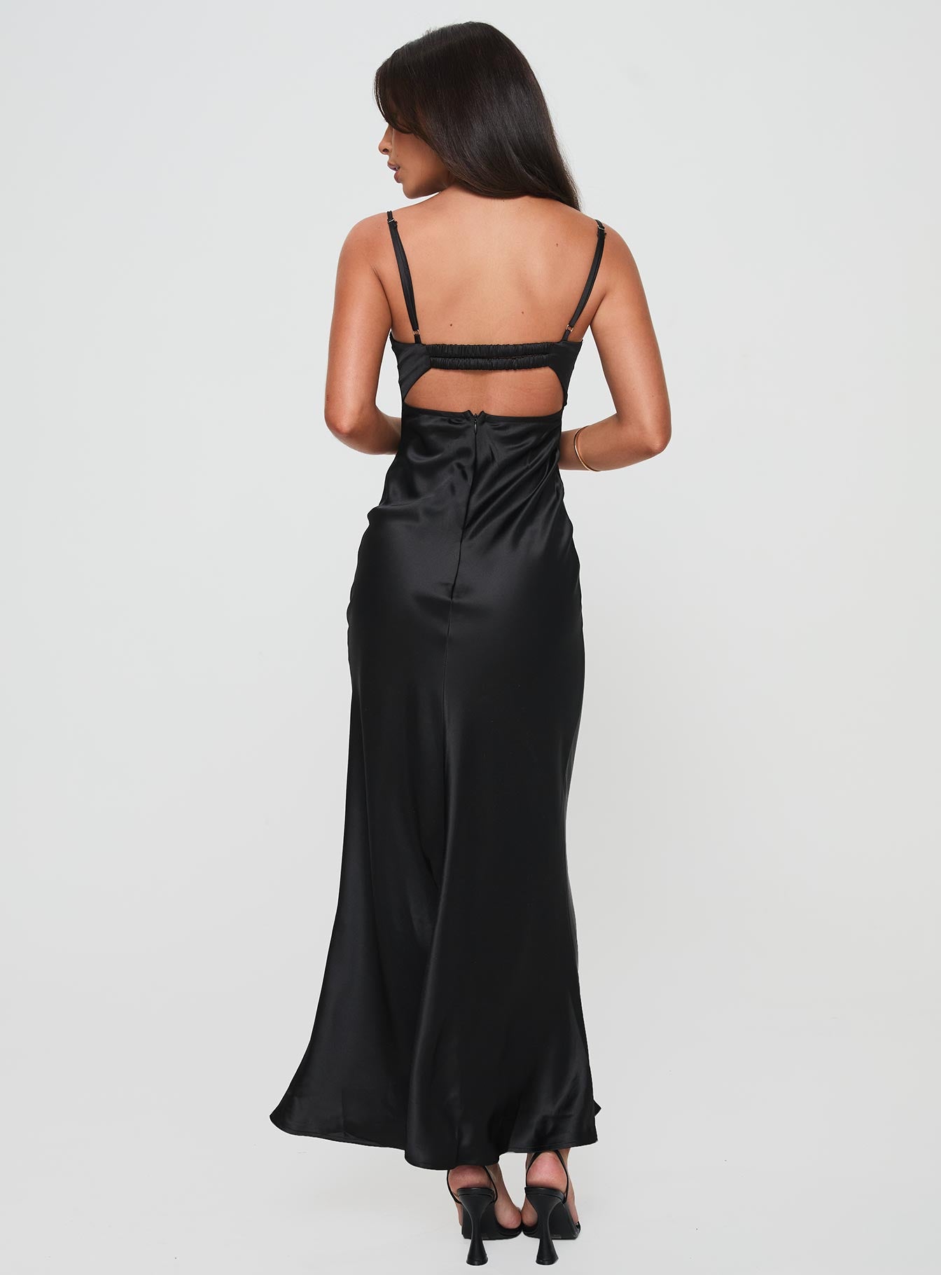 Valérinne Fadéa Bias-Cut Satin Maxi Dress