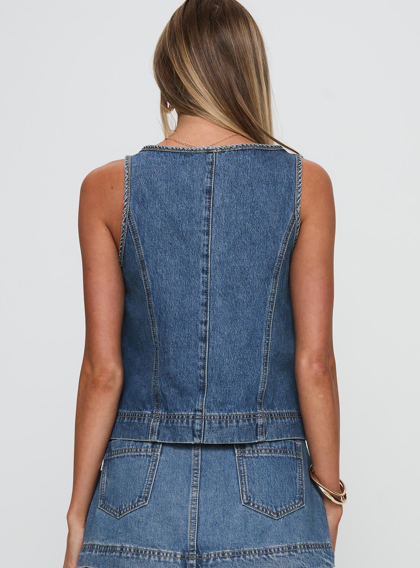 Valérinne Denim Tie Top