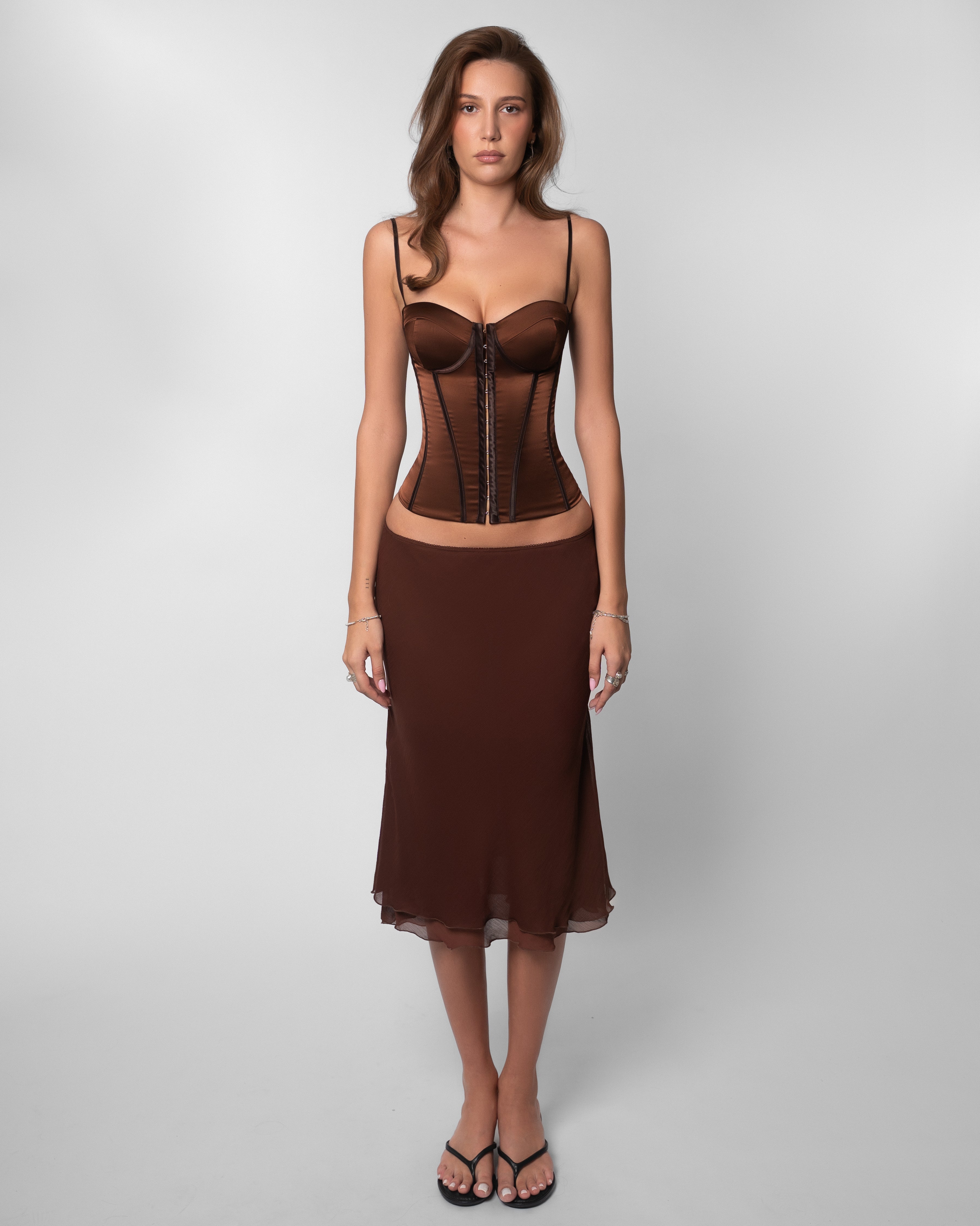 Valérinne Naomi Layered Midi Skirt