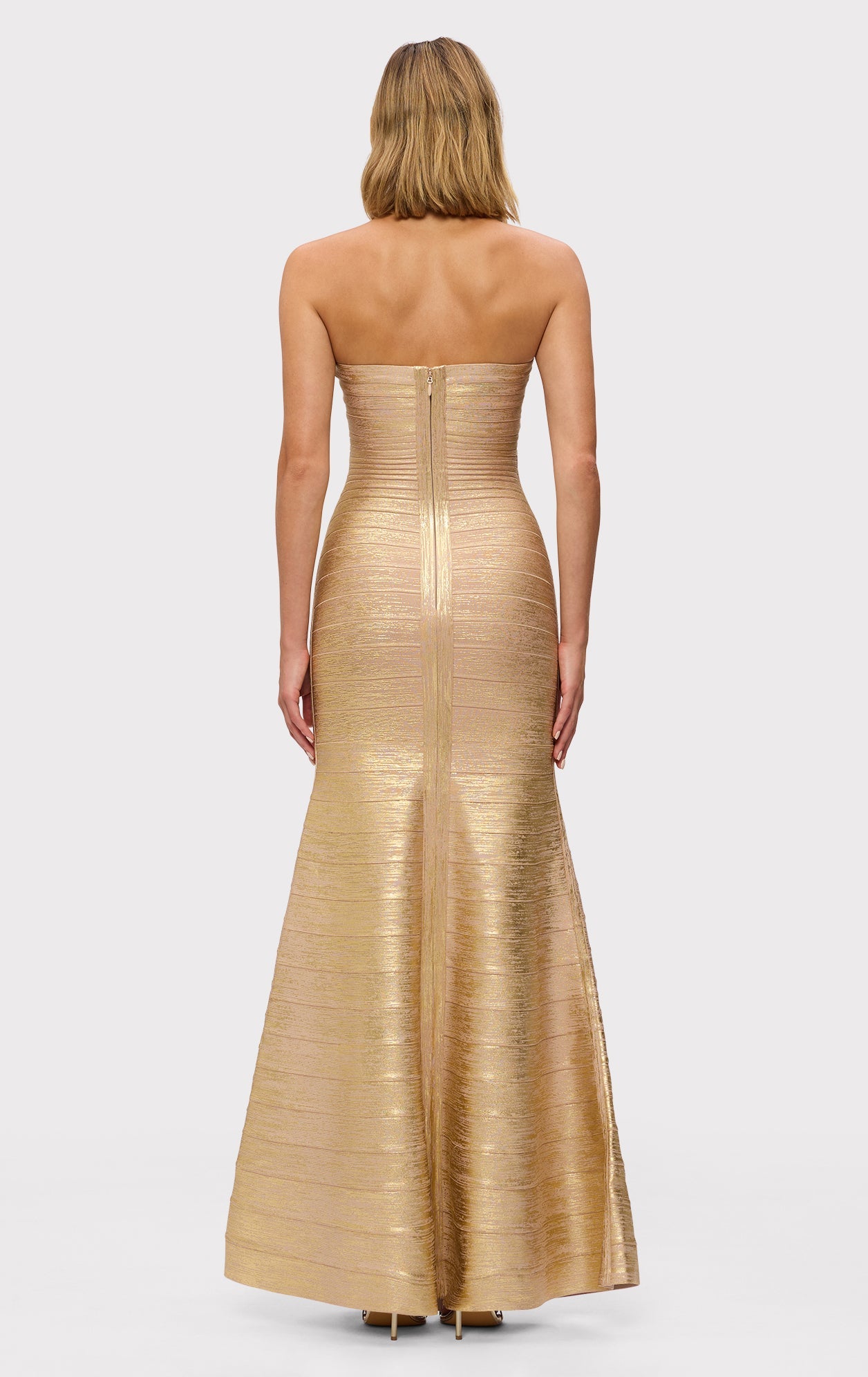Valérinne Aurex Metallic Mermaid Maxi Dress