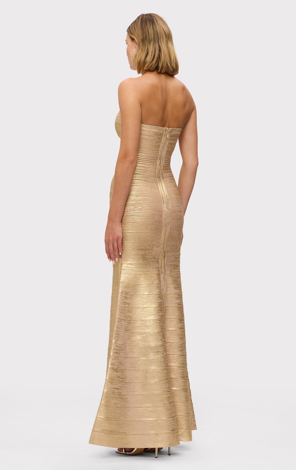 Valérinne Aurex Metallic Mermaid Maxi Dress