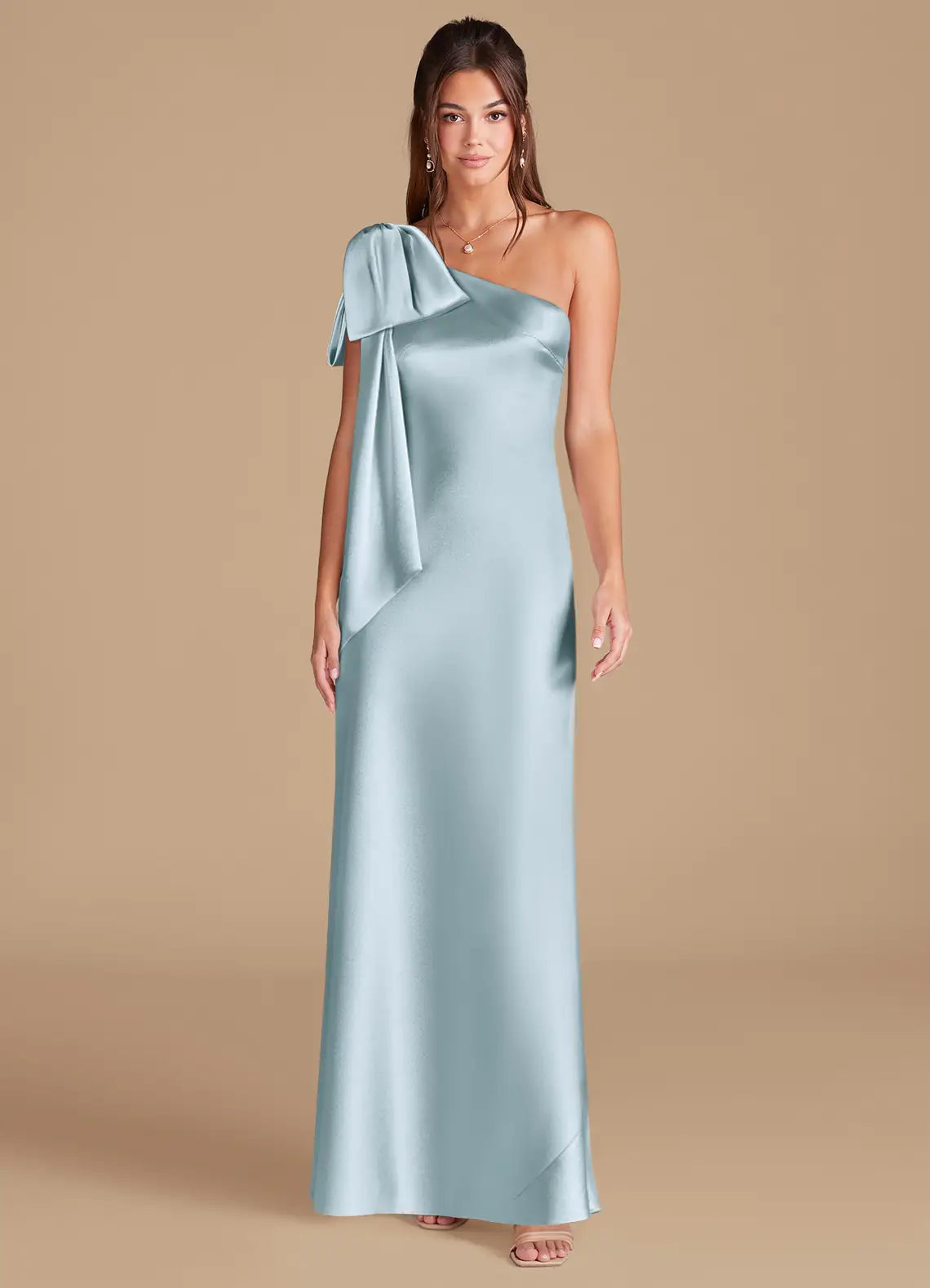 Valérinne Capri One-Shoulder Metallic Maxi Dress