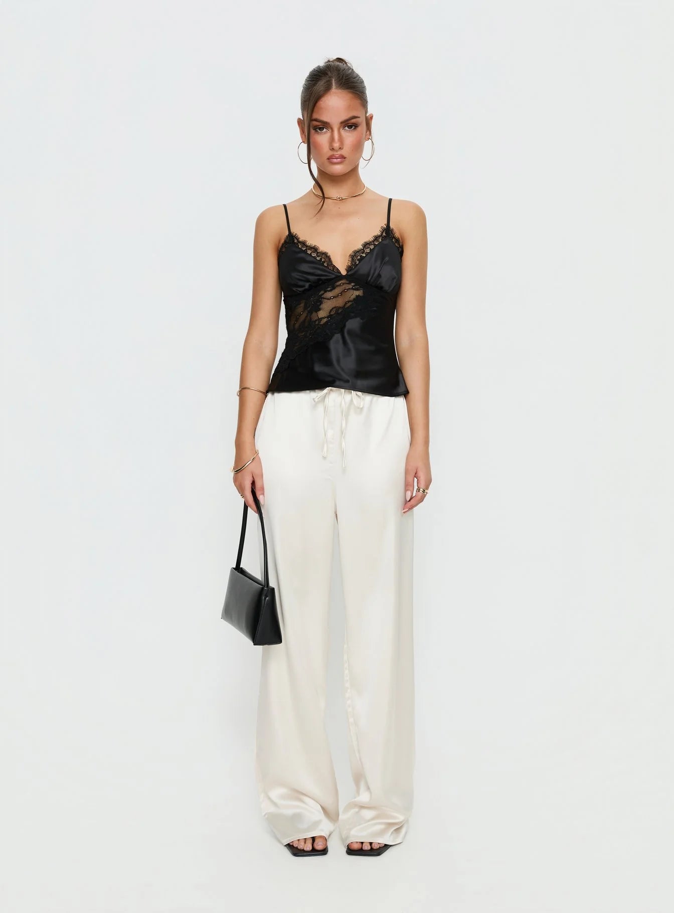 Valérinne Anoria Lace Satin Cami Top
