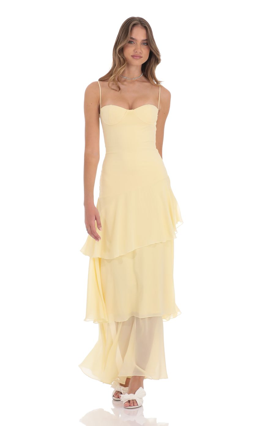 Valérinne Ruffle Sheer Maxi Dress
