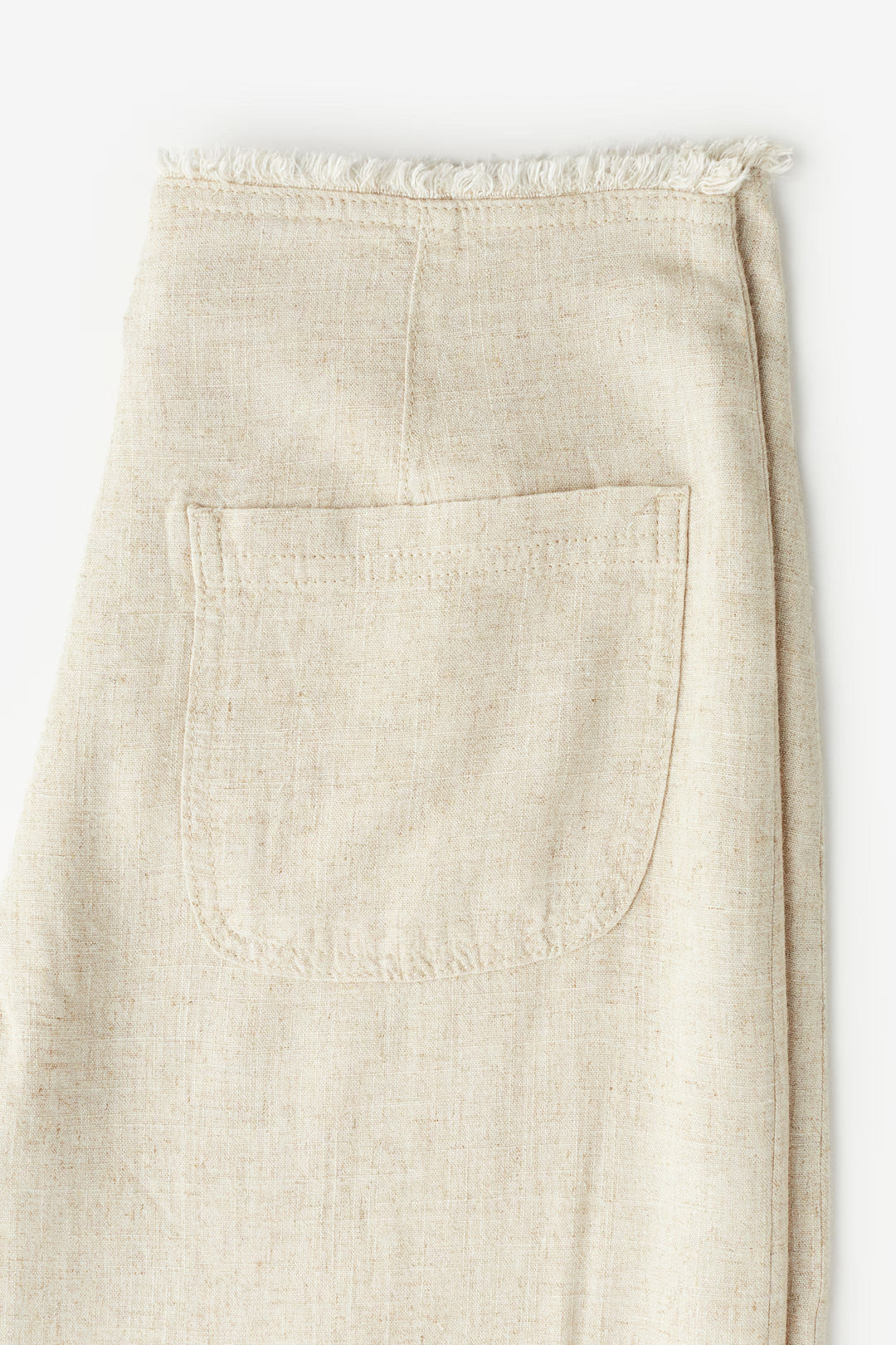 Valérinne Aéris Frayed Waist Wide-Leg Trousers
