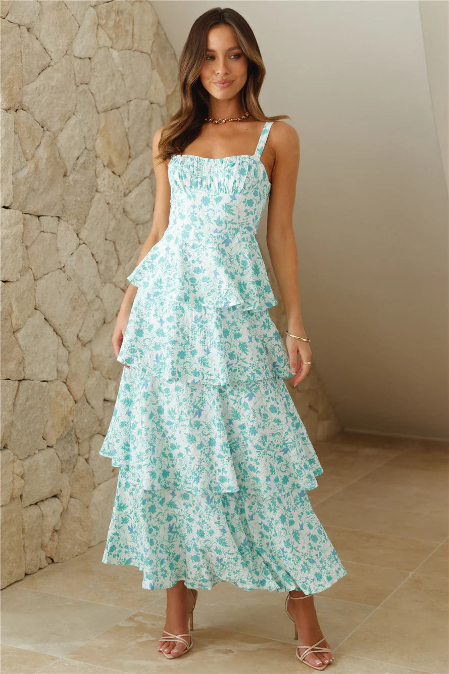 Valérinne Floréa Open-Back Maxi Dress