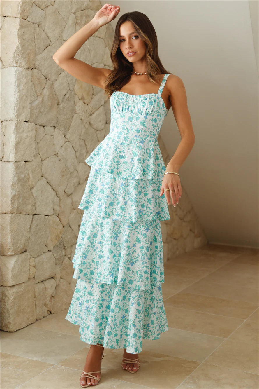 Valérinne Floréa Open-Back Maxi Dress