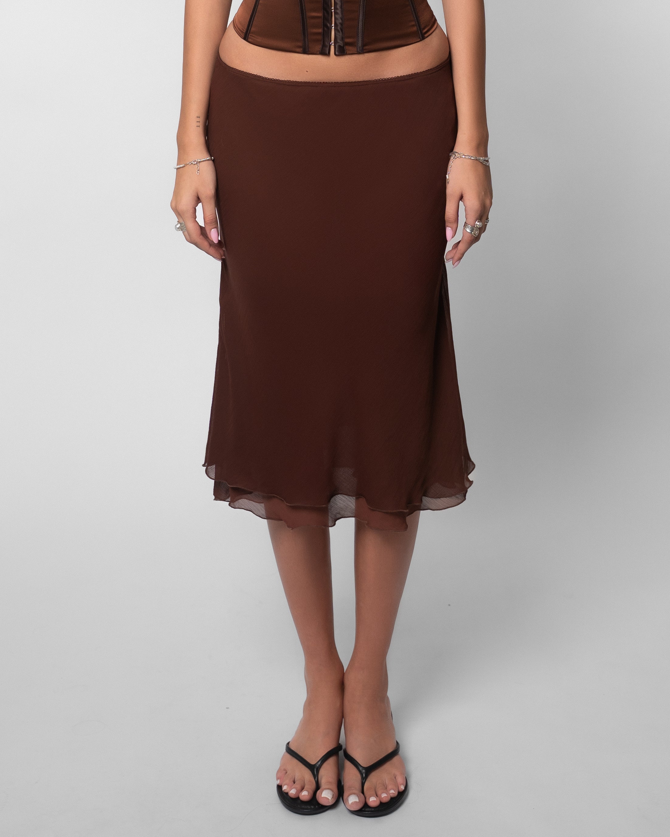 Valérinne Naomi Layered Midi Skirt