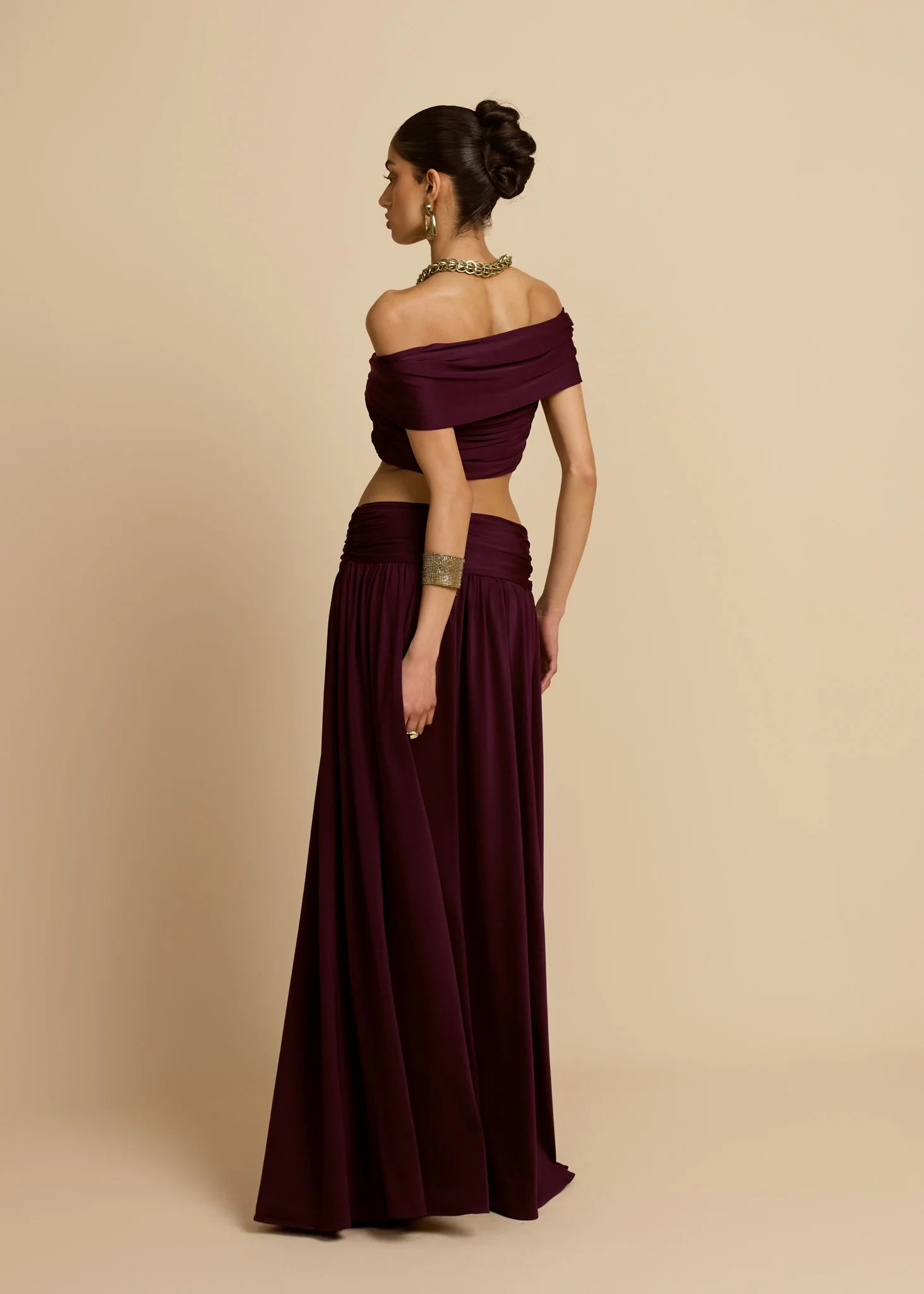 Valérinne Alessia Ruched Off-Shoulder Top