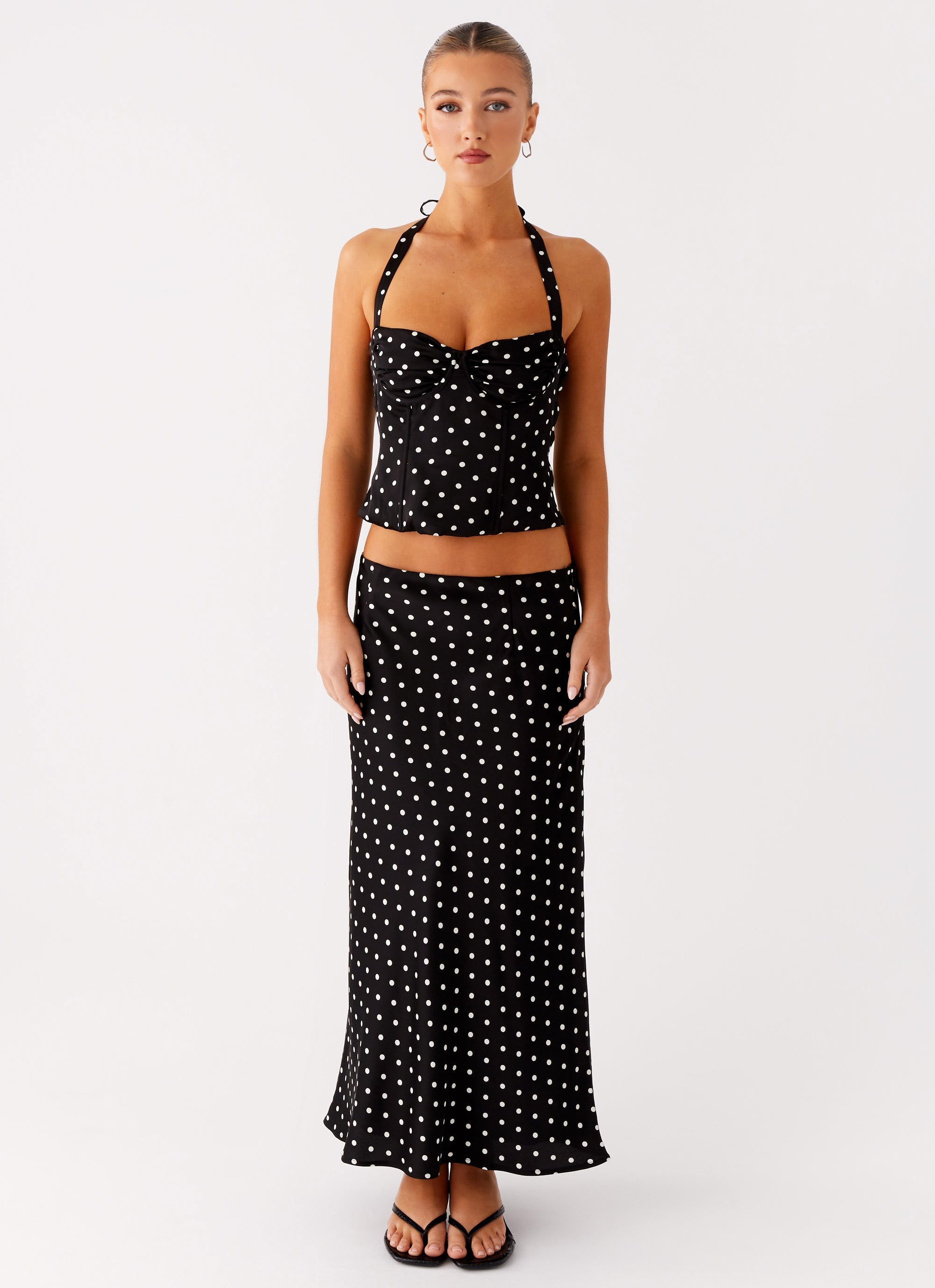 Valérinne Breanna Polka Dot Corset Top