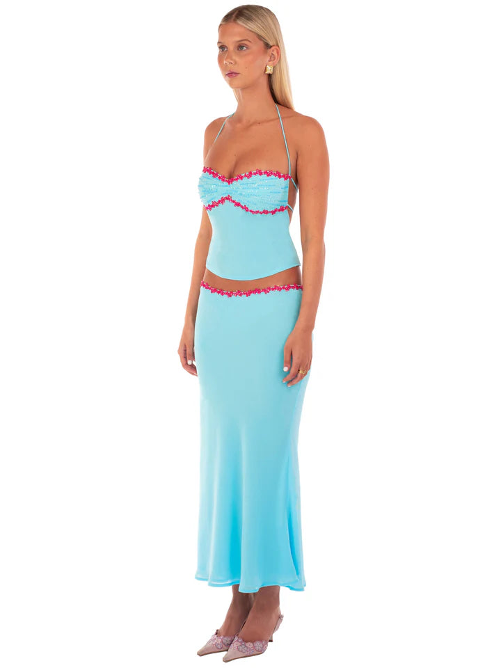 Valérinne Jemima Beaded Midi Skirt