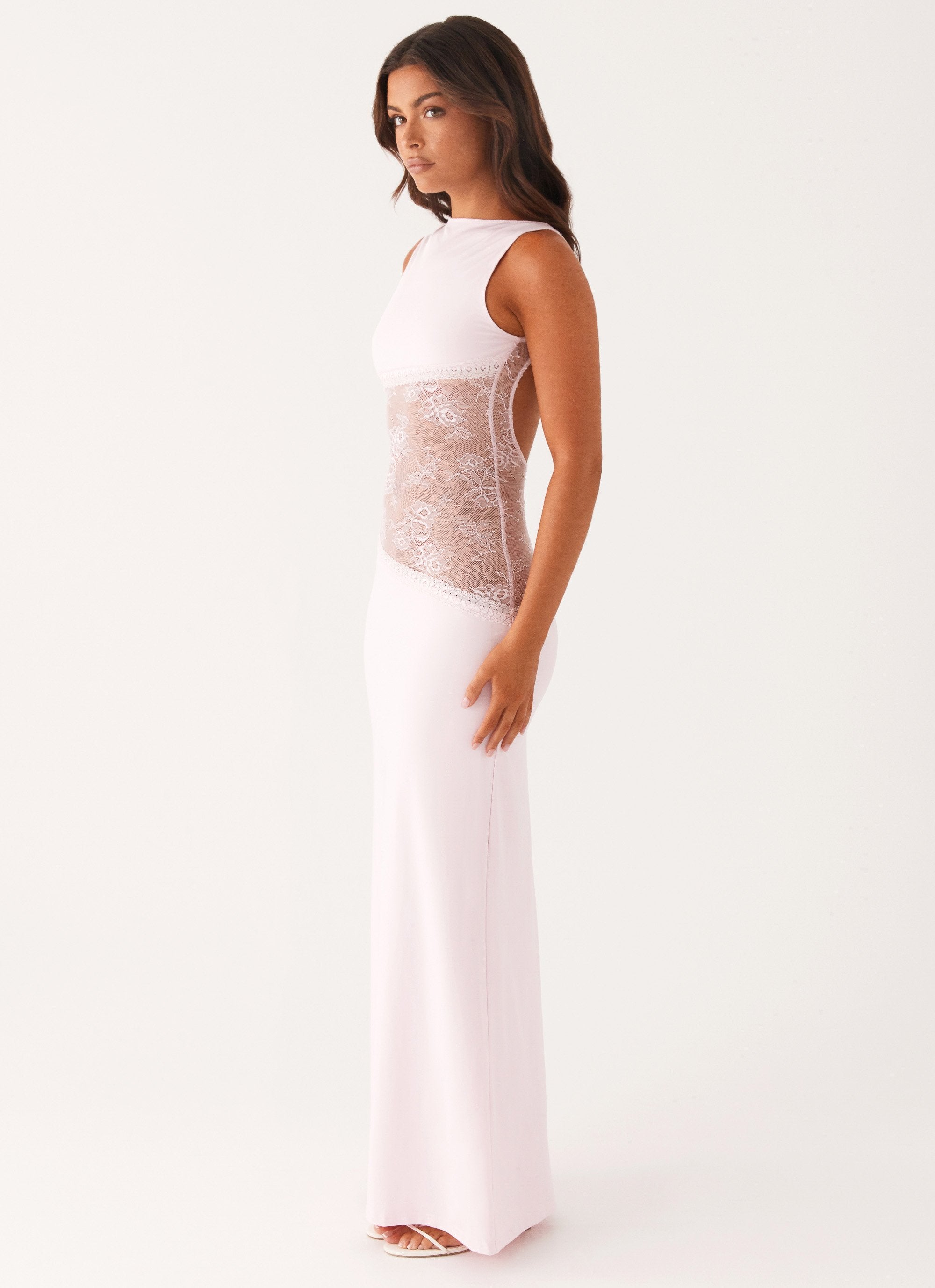 Valérinne Lucinda Lace-Waist Maxi Dress