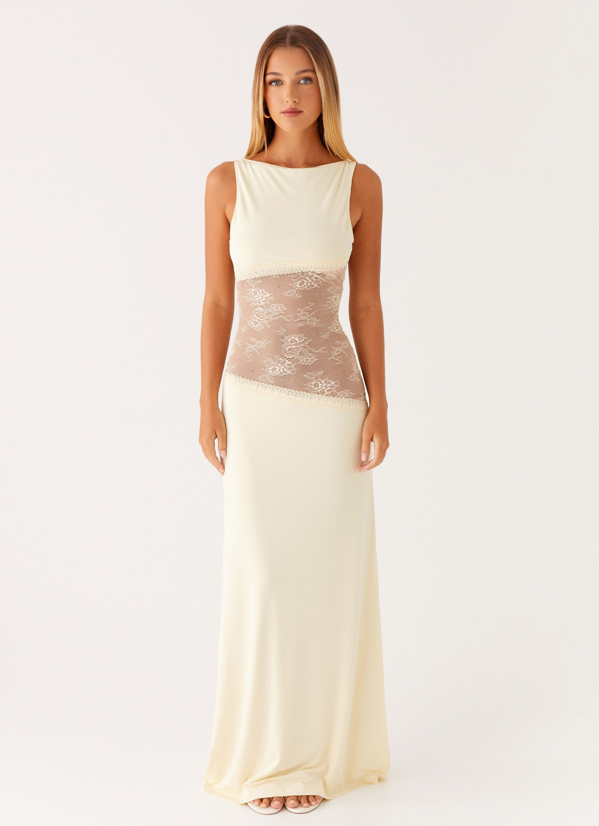 Valérinne Lucinda Lace-Waist Maxi Dress