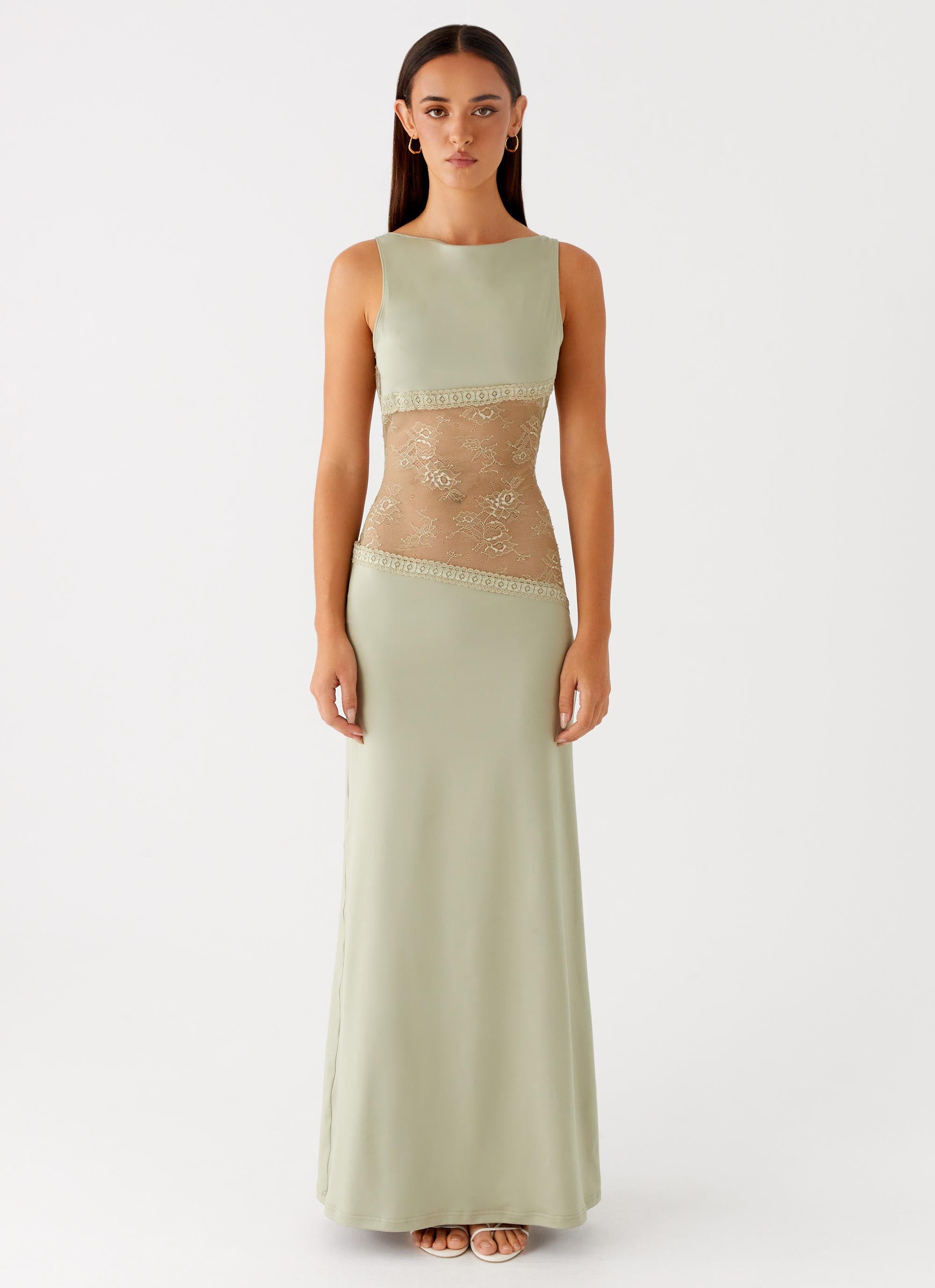 Valérinne Lucinda Lace-Waist Maxi Dress