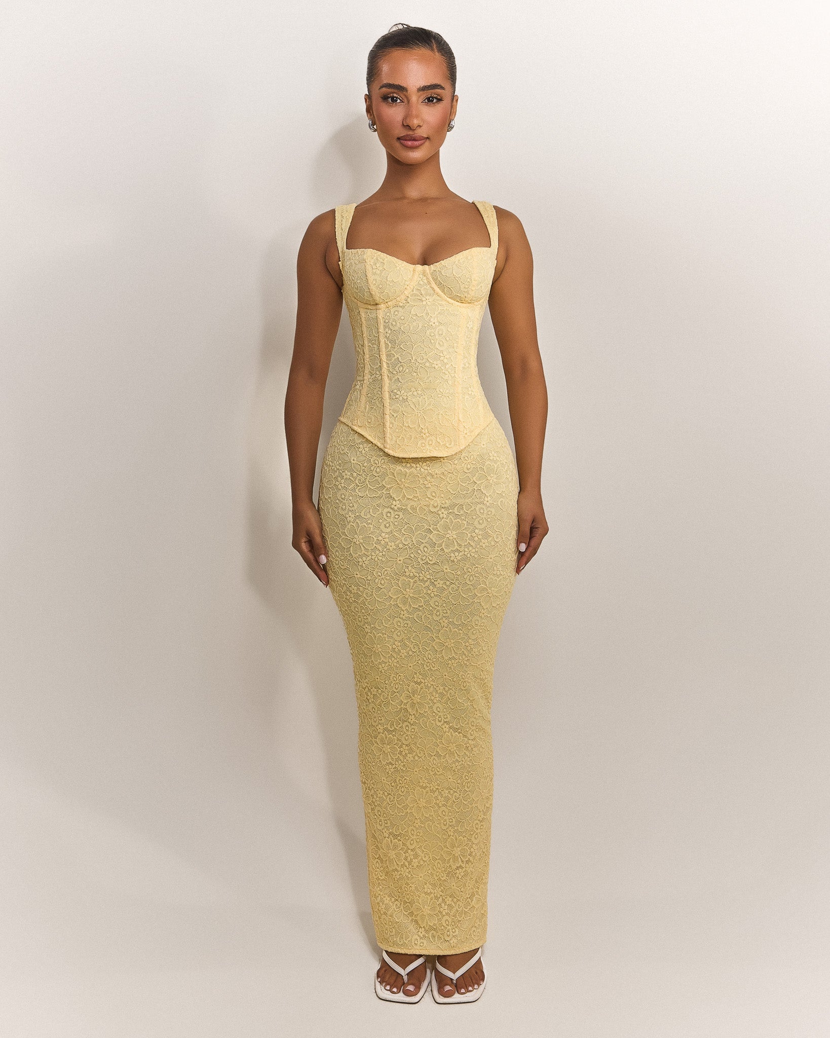 Valérinne Lace Corset Maxi Set