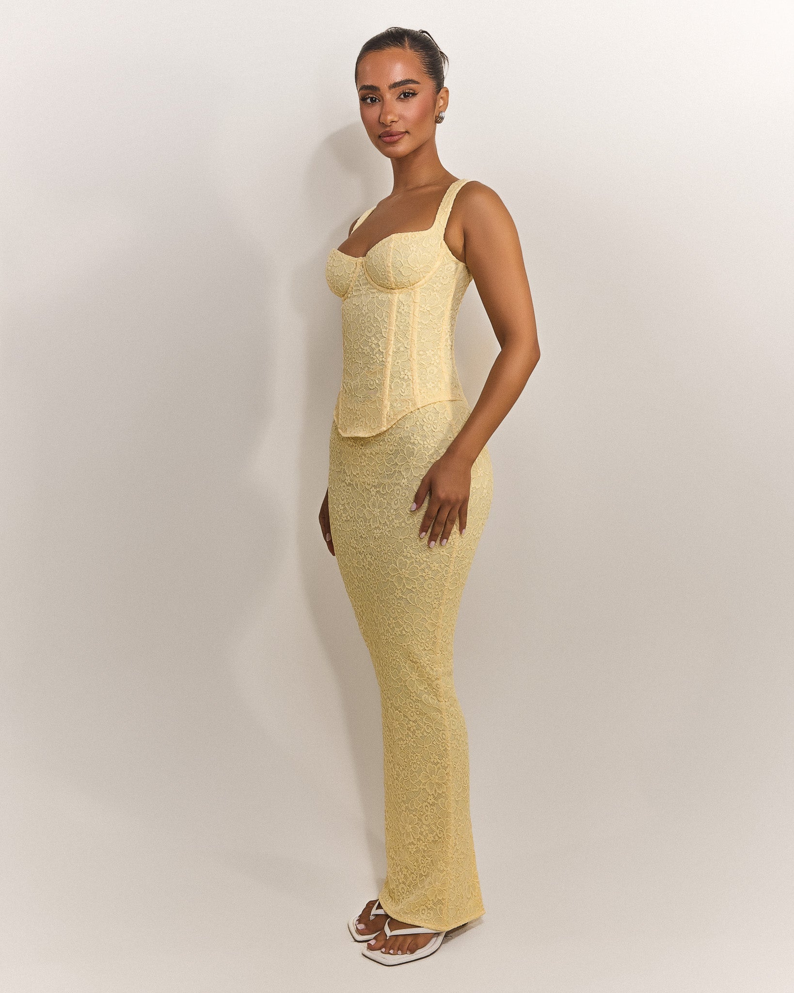 Valérinne Lace Corset Maxi Set