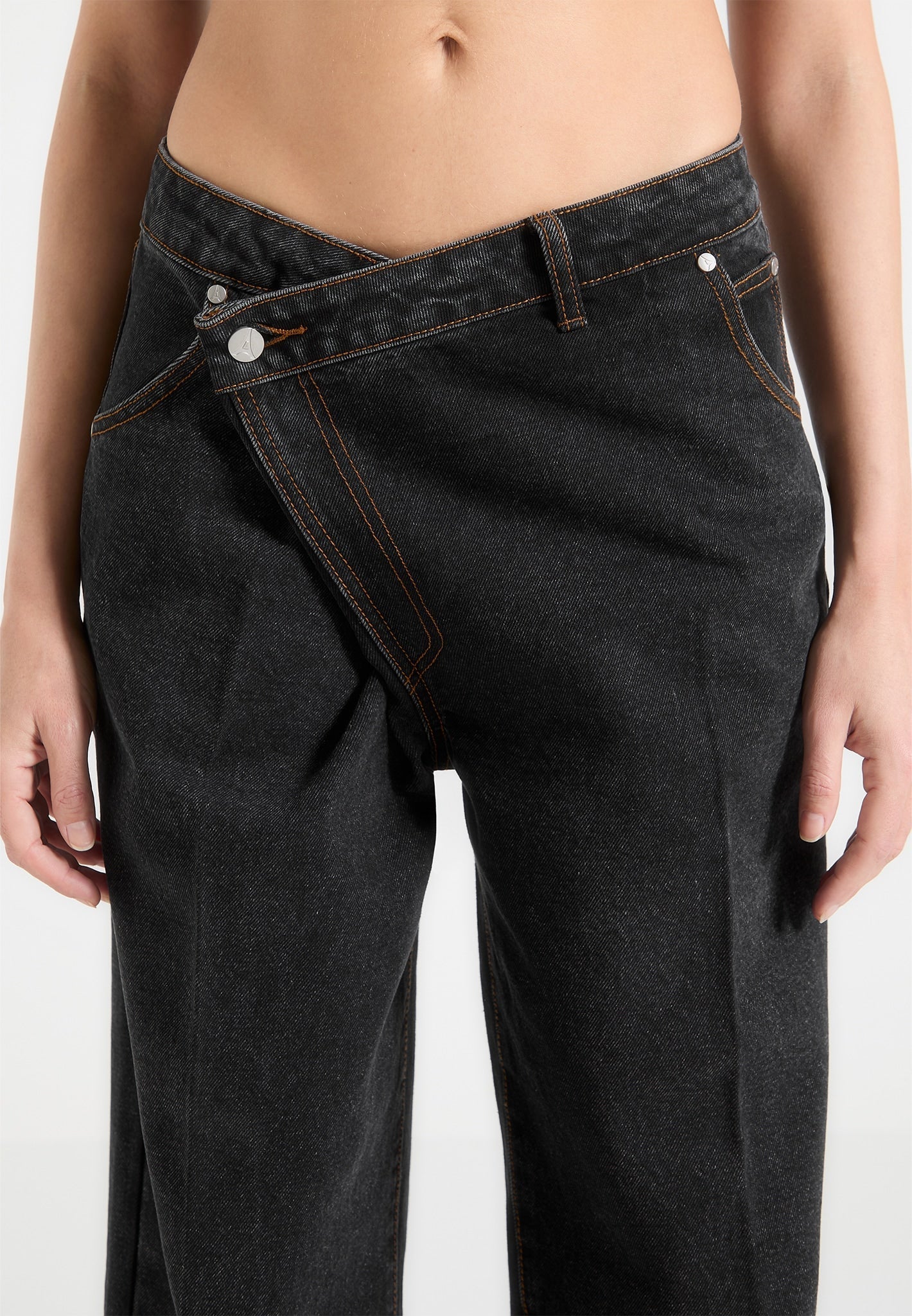 Valérinne Ravien Wrap Waist Wide-Leg Denim