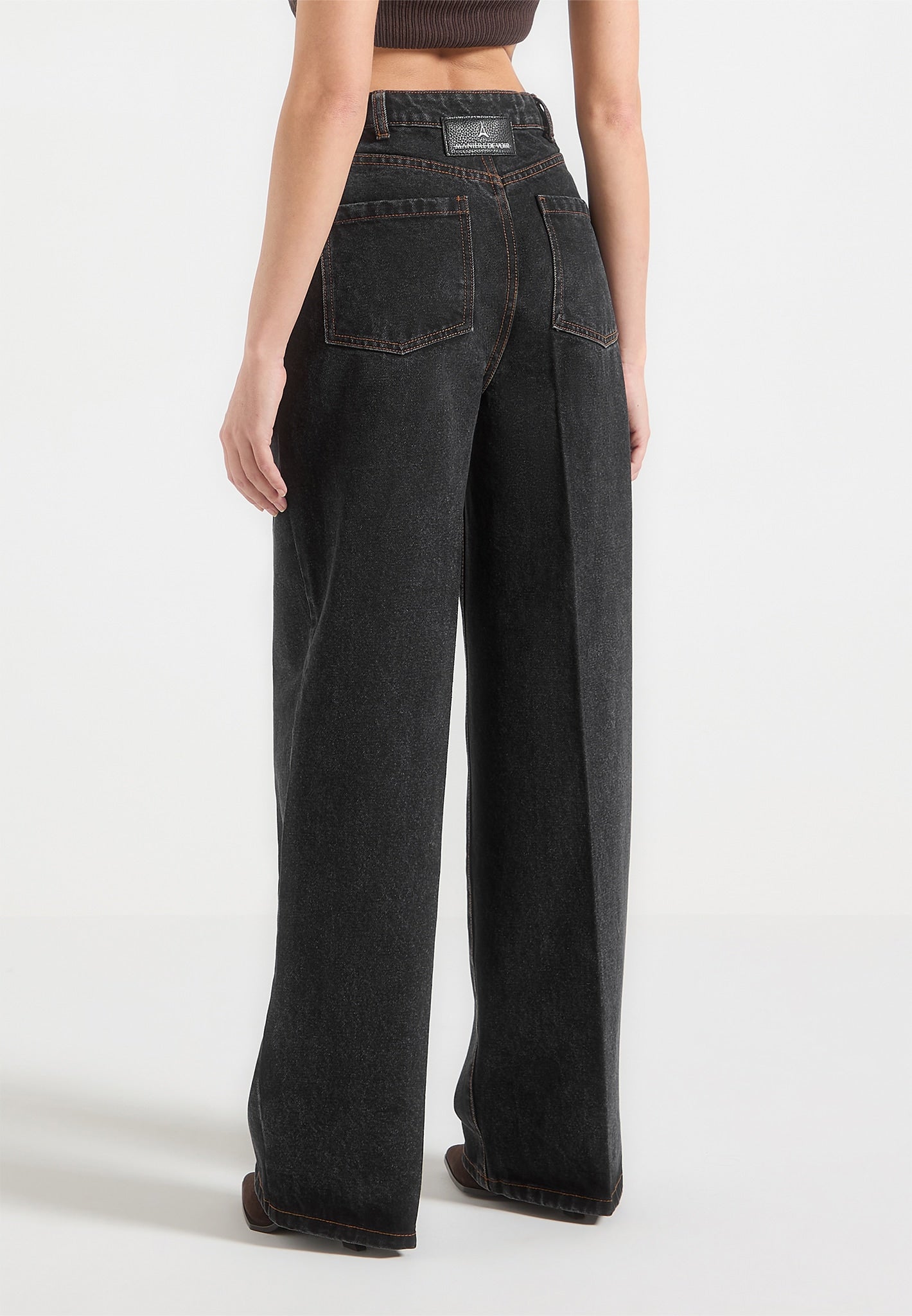 Valérinne Ravien Wrap Waist Wide-Leg Denim